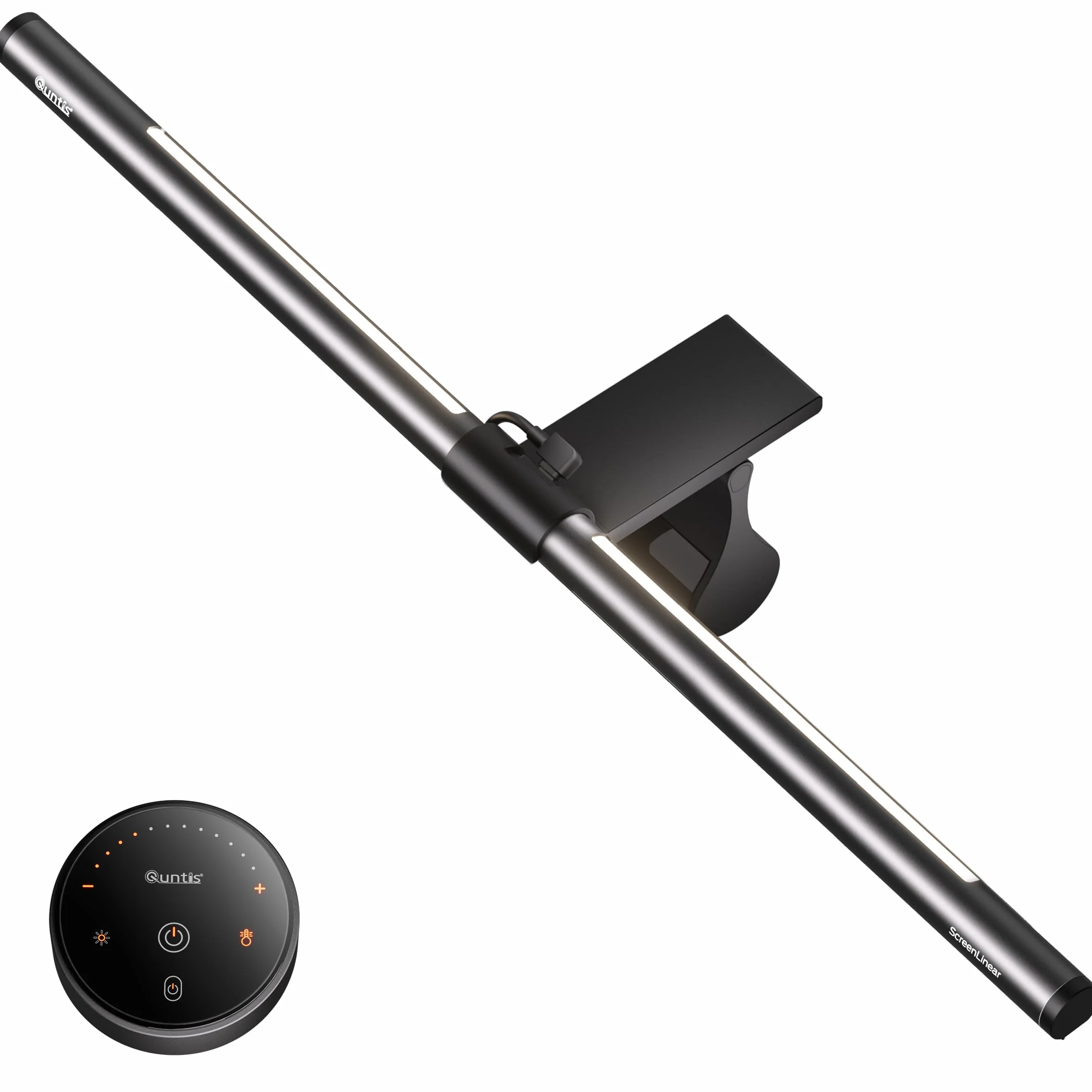 Lampa do monitora komputerowego Quntis z pilotem podświetlenia, 51 cm listwa oświetleniowa monitora do domowego biura, anty-niebieskie światło, lampa biurowa USB, regulowana