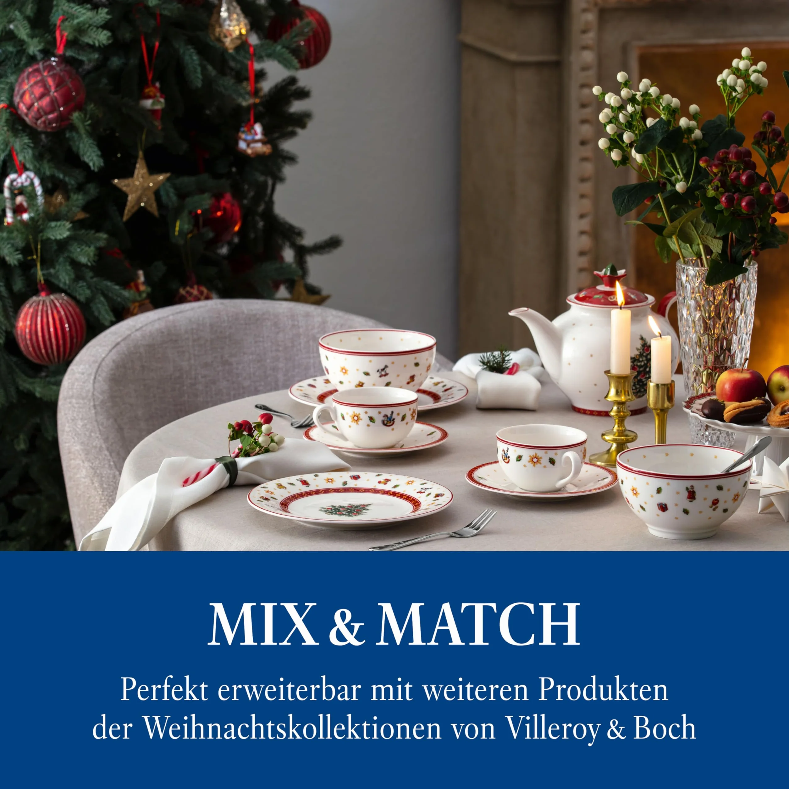 Villeroy & Boch Toy's Delight Specials spodek do filiżanki espresso porcelanowy bożonarodzeniowy