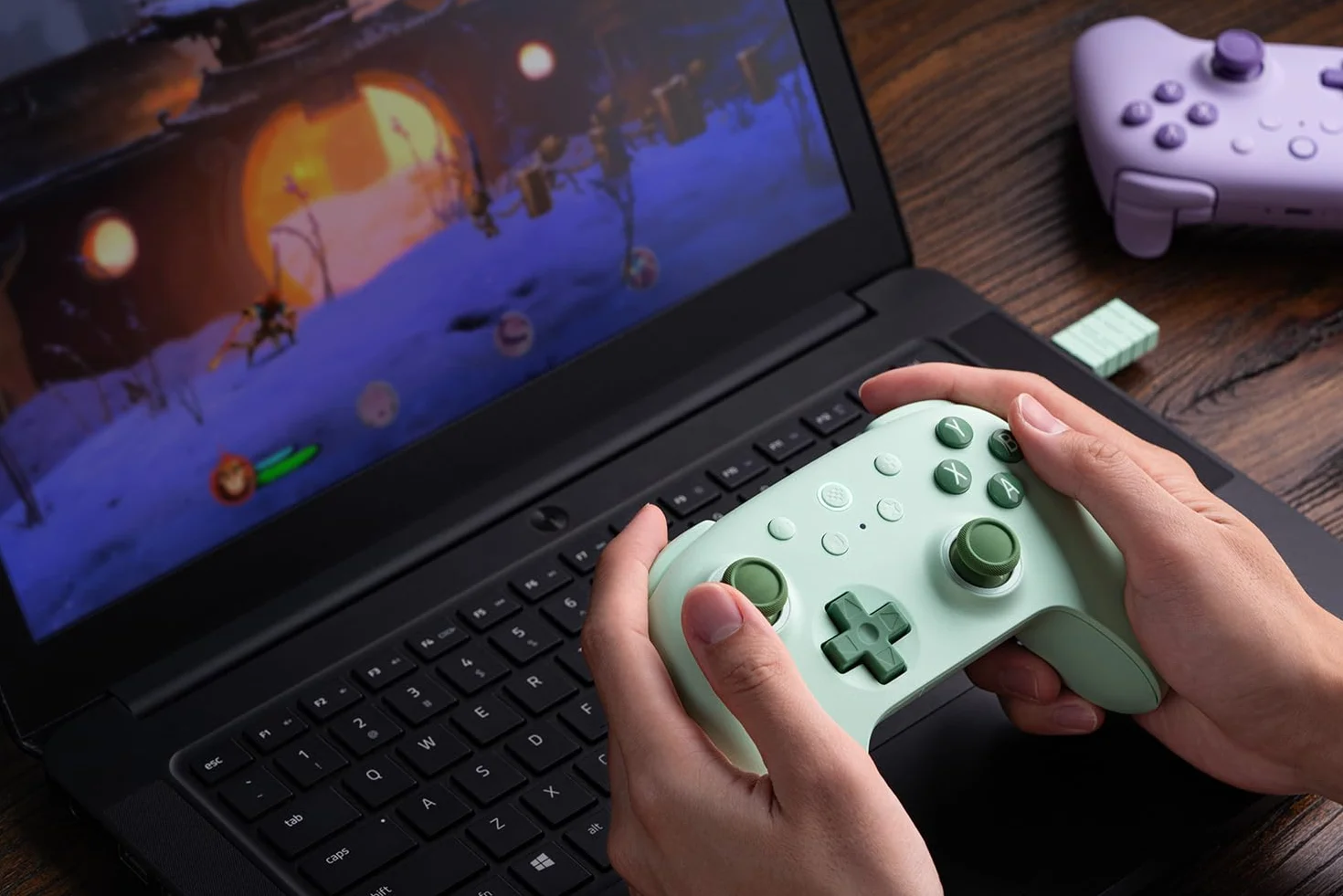 8BitDo Ultimate 2C Wireless Controller for Windows PC and Android, with 1000 Hz Polling Rate, Hall Effect Joysticks and Triggers, and Remappable L4/R4 Bumpers (Green)