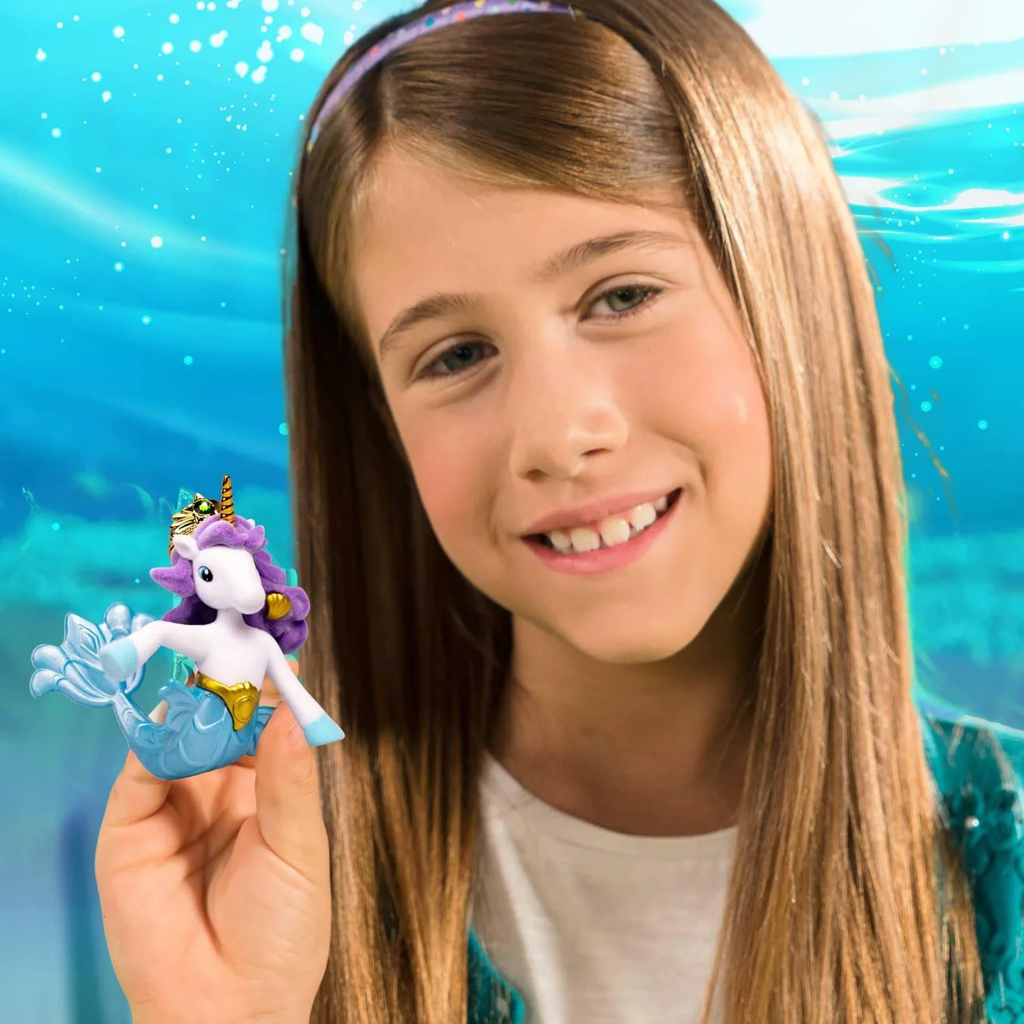 Galupy MERMAID Skrzynka Skarbów – figurka jednorożca syrenka, 18 różnych figurek do kolekcjonowania, zabawki jednorożec z kryształem Swarovski