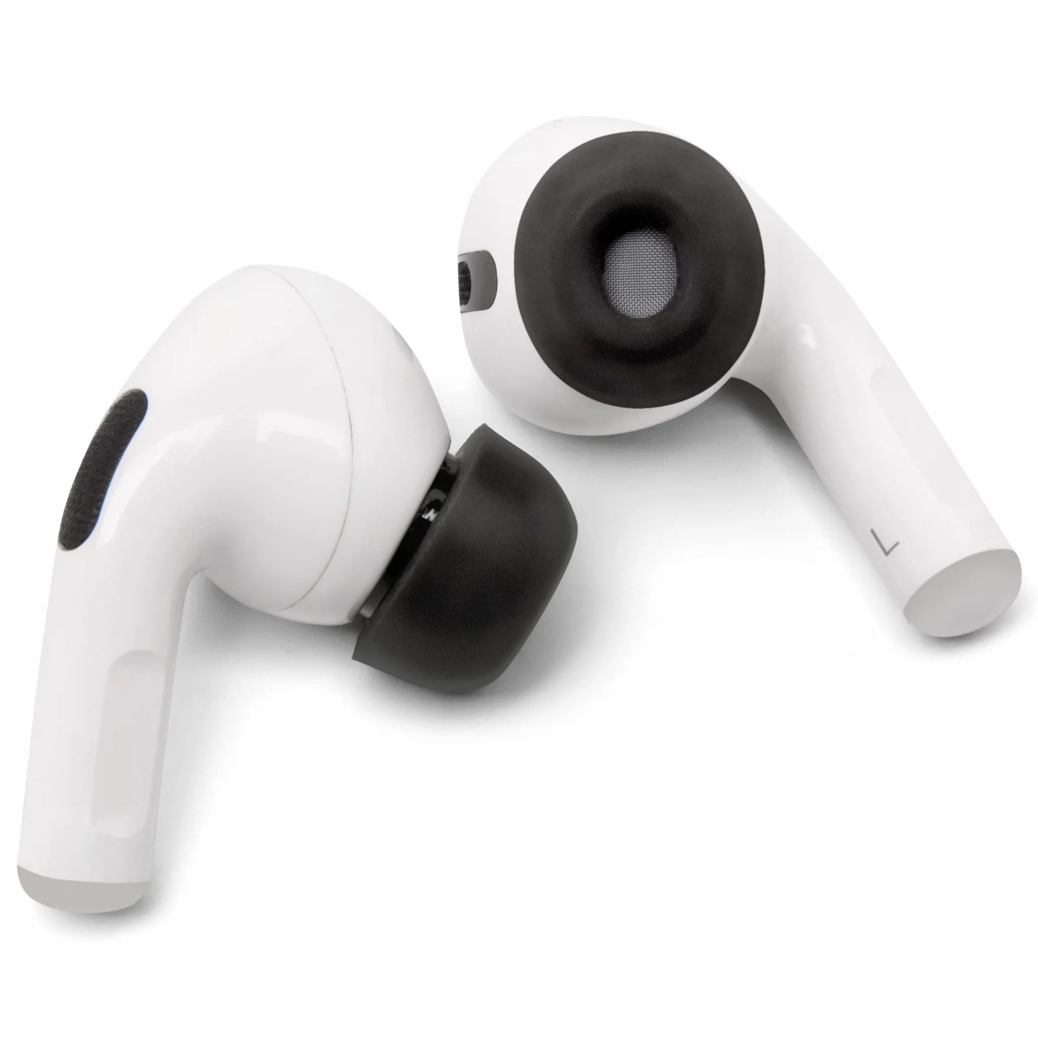 WC TipZ – ulepszone zatyczki do uszu z pianki z pamięcią kształtu do Airpods Pro firmy Wicked Cushions | Lepszy komfort, uszczelnienie i czas odbijania się pianki | Pitch Black