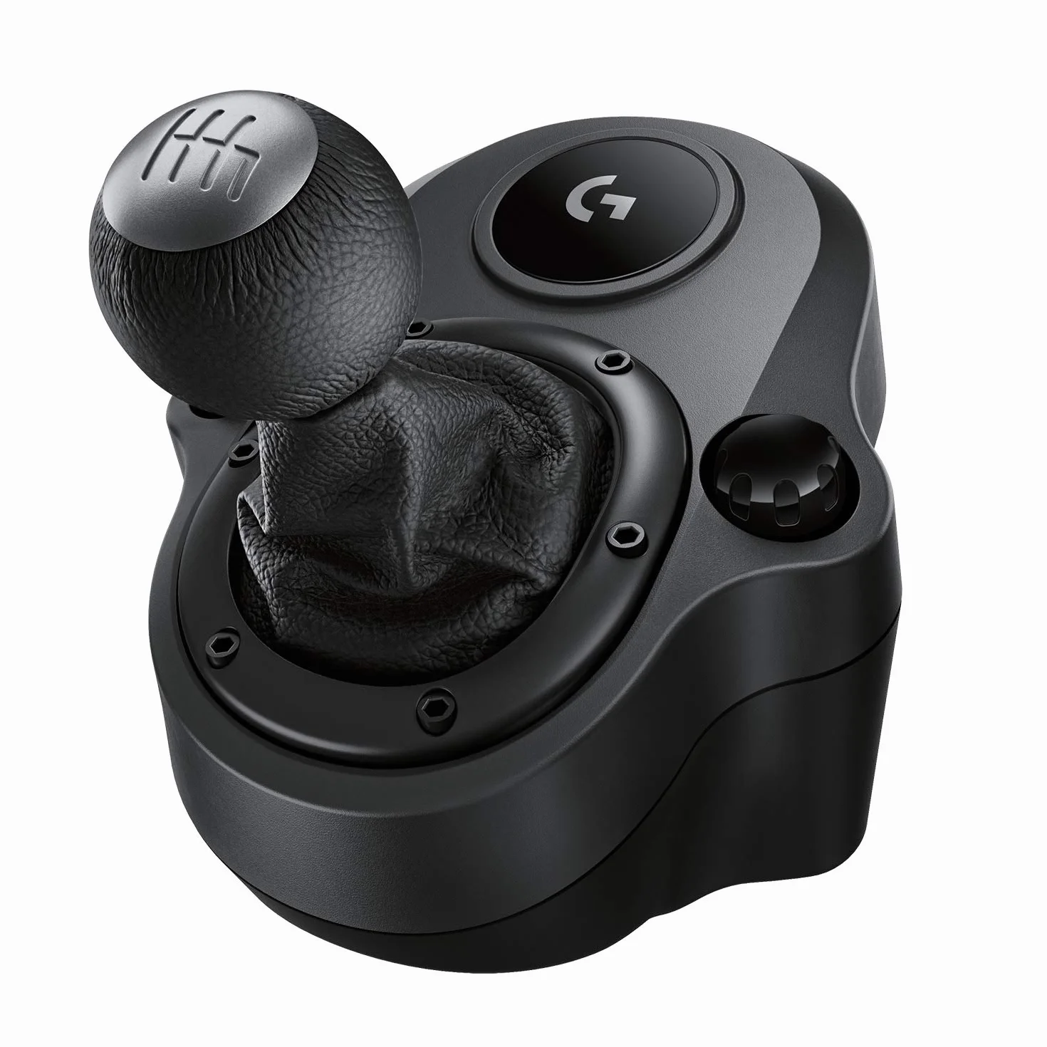 Logitech G Driving Force Racing Wheels Shifter do G29, G920 i G923, 6 biegów, wciskany bieg wsteczny, konstrukcja ze stali i skóry - Czarny