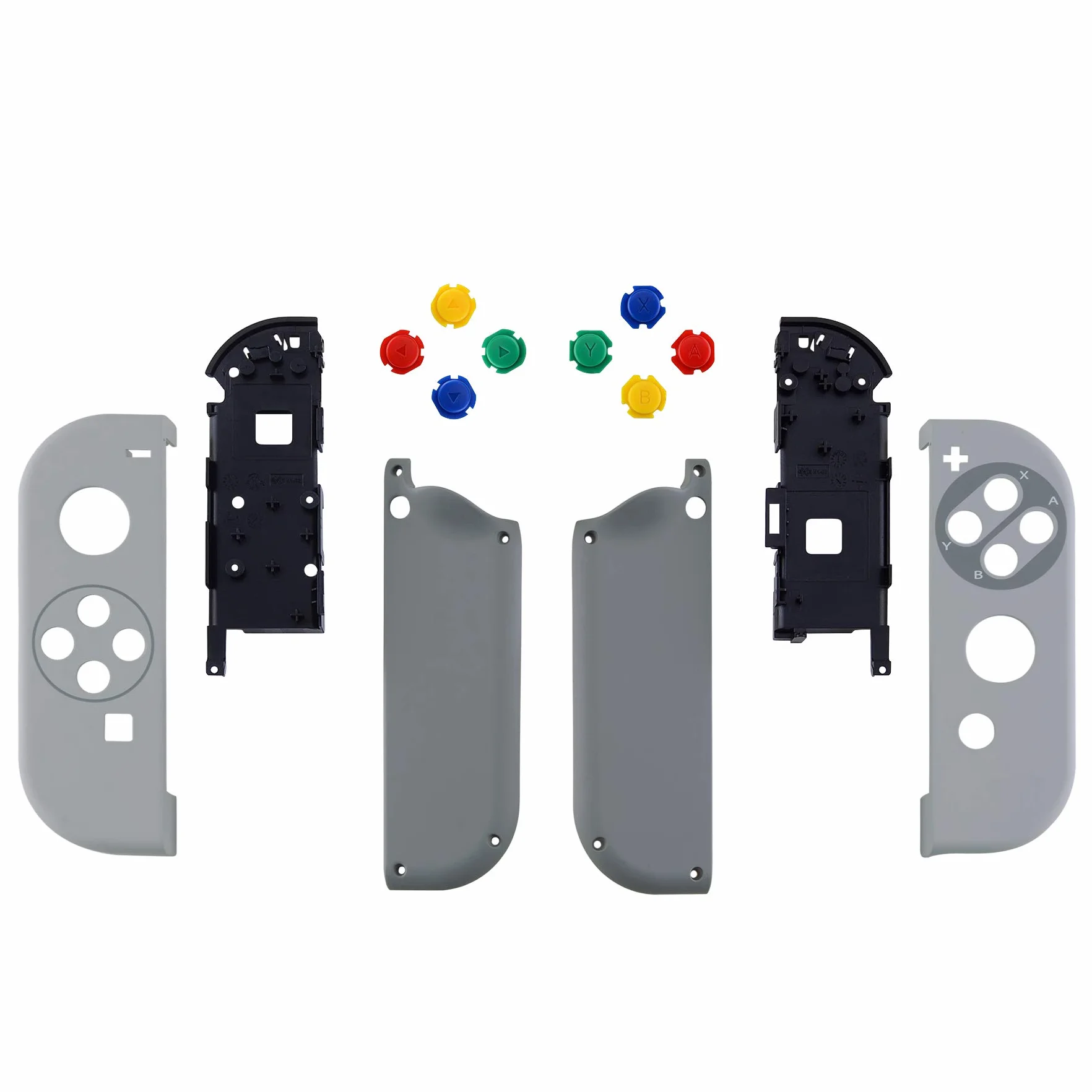 eXtremeRate Soft Touch Grip SFC SNES Classic EU Joycon Handheld Controller Housing z Pełny Zestaw Przycisków, DIY Wymiany Shell Case dla Nintendo Switch & Switch OLED Model Joy-Con – Console Shell Nie Jest Wliczona W Cenę