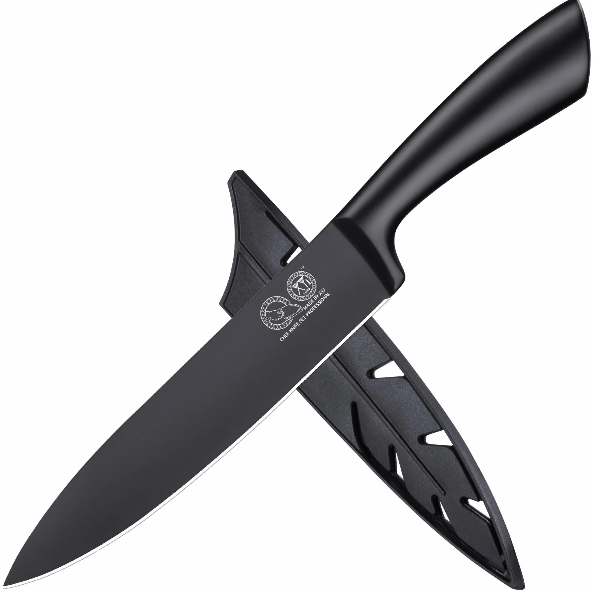 XYJ Japanese Chef Knife Stainless Steel,8 Inch,Razor-Sharp Professional Kitchen Knife Cutlery,Ergonomic Handle,Slicing Cooking Chefs Knife With Sheath Case