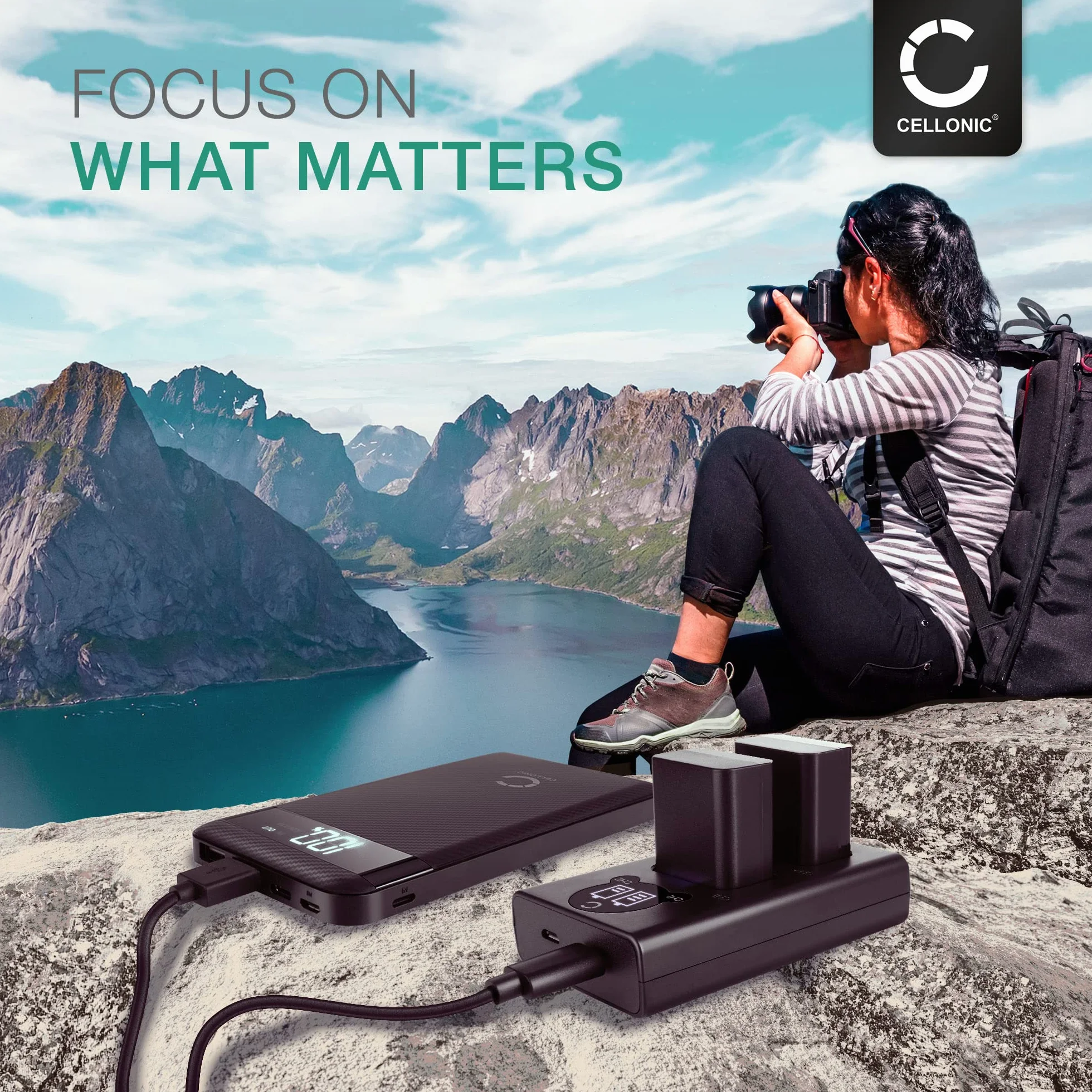 CELLONIC® inteligentna i szybka ładowarka podwójna kompatybilna z Nikon Z 50 / Z FC Dual MH-32