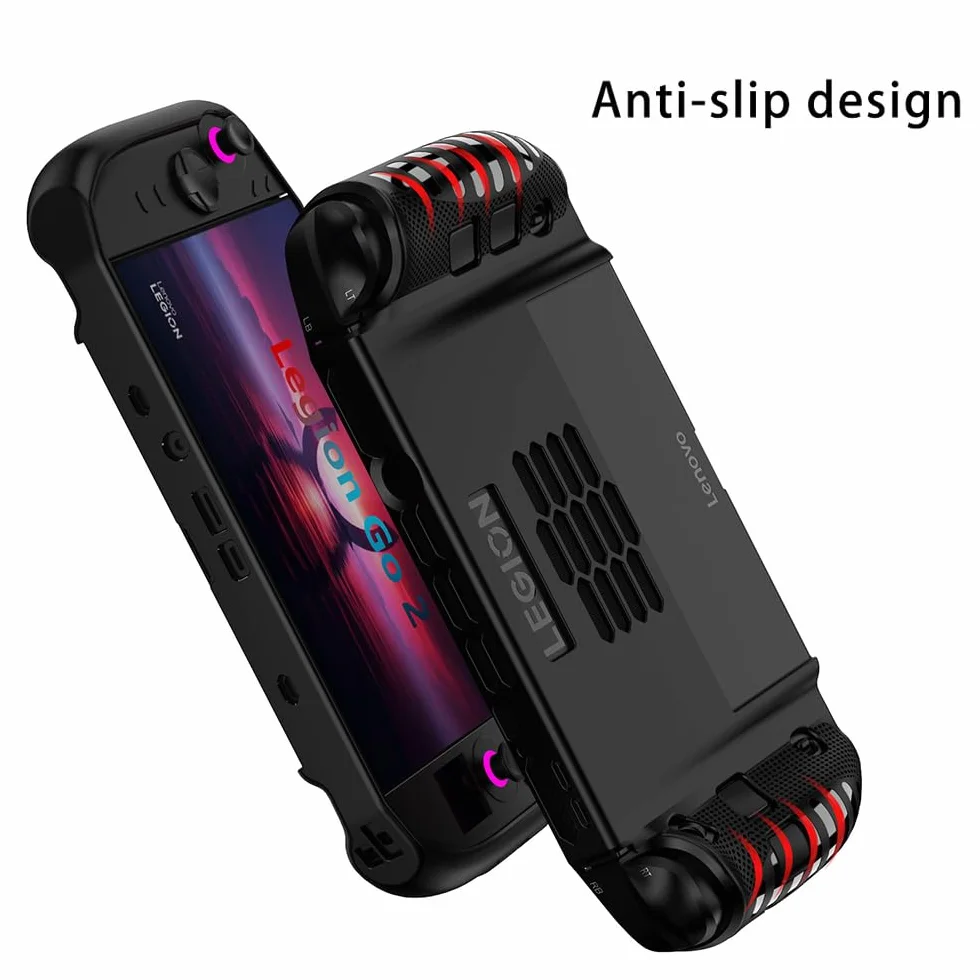 Etui na Lenovo Legion Go 2, Ultracienkie Miękkie TPU Etui z Podpórką, Shockproof Ochronne Kickstand Case dla Lenovo Legion Go 2-Czarny