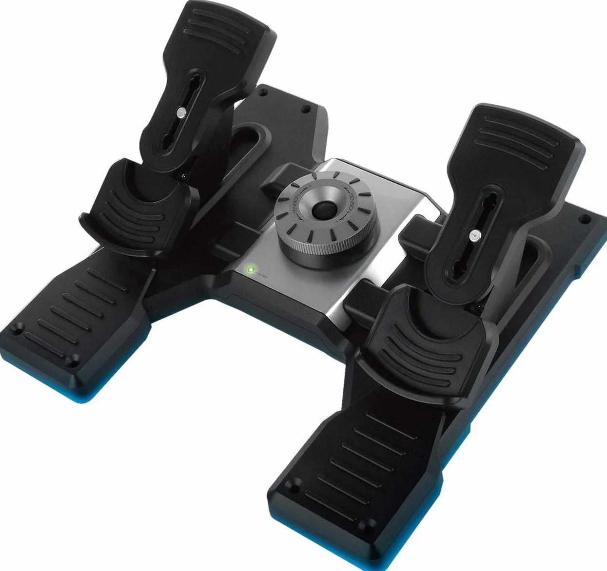Logitech G Saitek Pro Flight Rudder Pedals Simulations-Pedale zur Rudersteuerung mit Zehenbremse