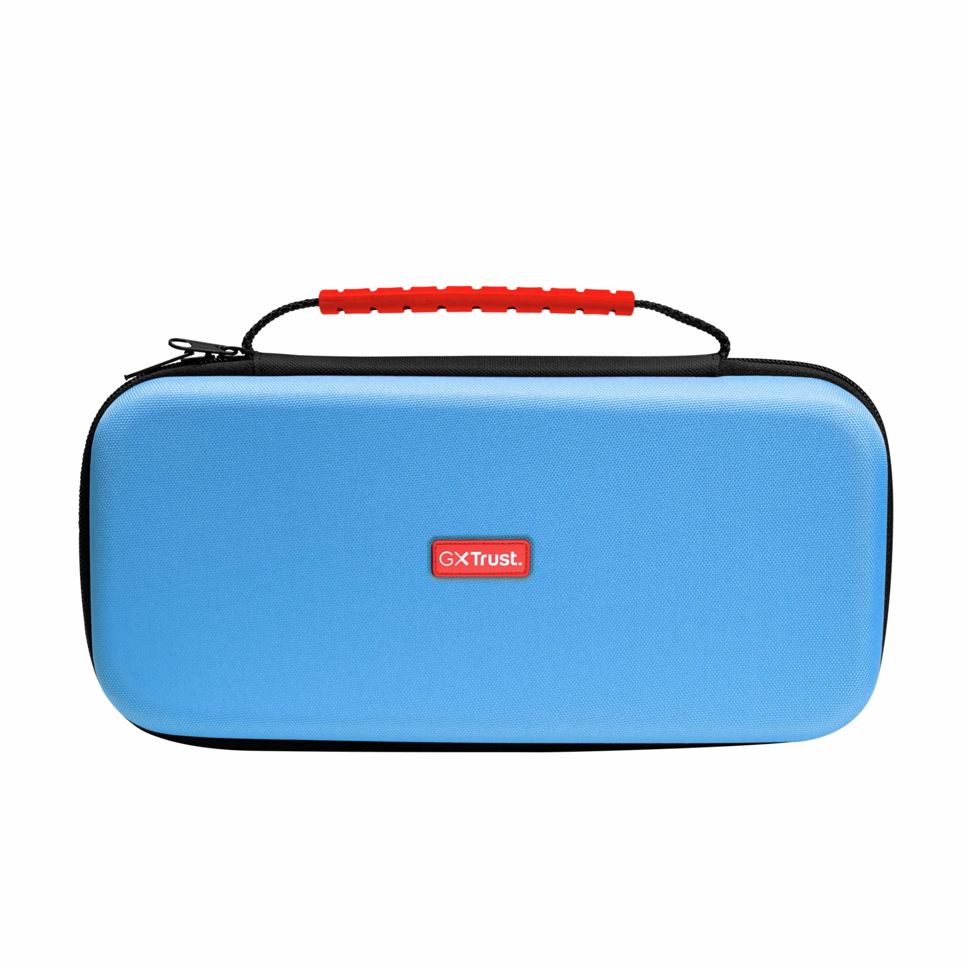 GXTrust 1251B Nintendo Switch 2 Case, odporna na wstrząsy ochronna obudowa, uchwyt, miejsce na 4 Joycon, uchwyt Nintendo Switch z kieszeniami na paski i 12 gier, niebieski
