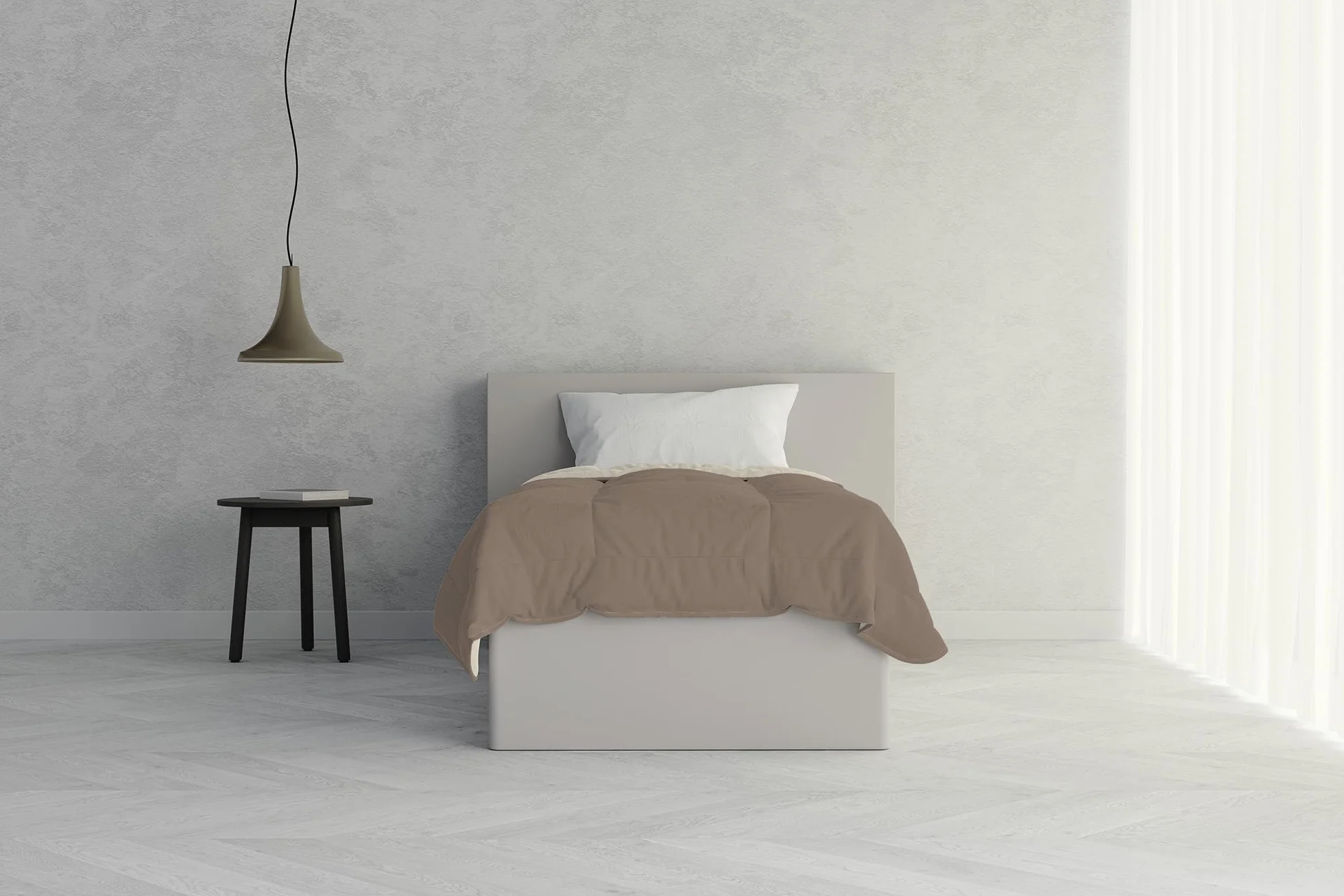 Italian Bed Linen SOGNI E CAPRICCI dwukolorowa kołdra letnia, żółwka/kremowa, 150 x 200 cm