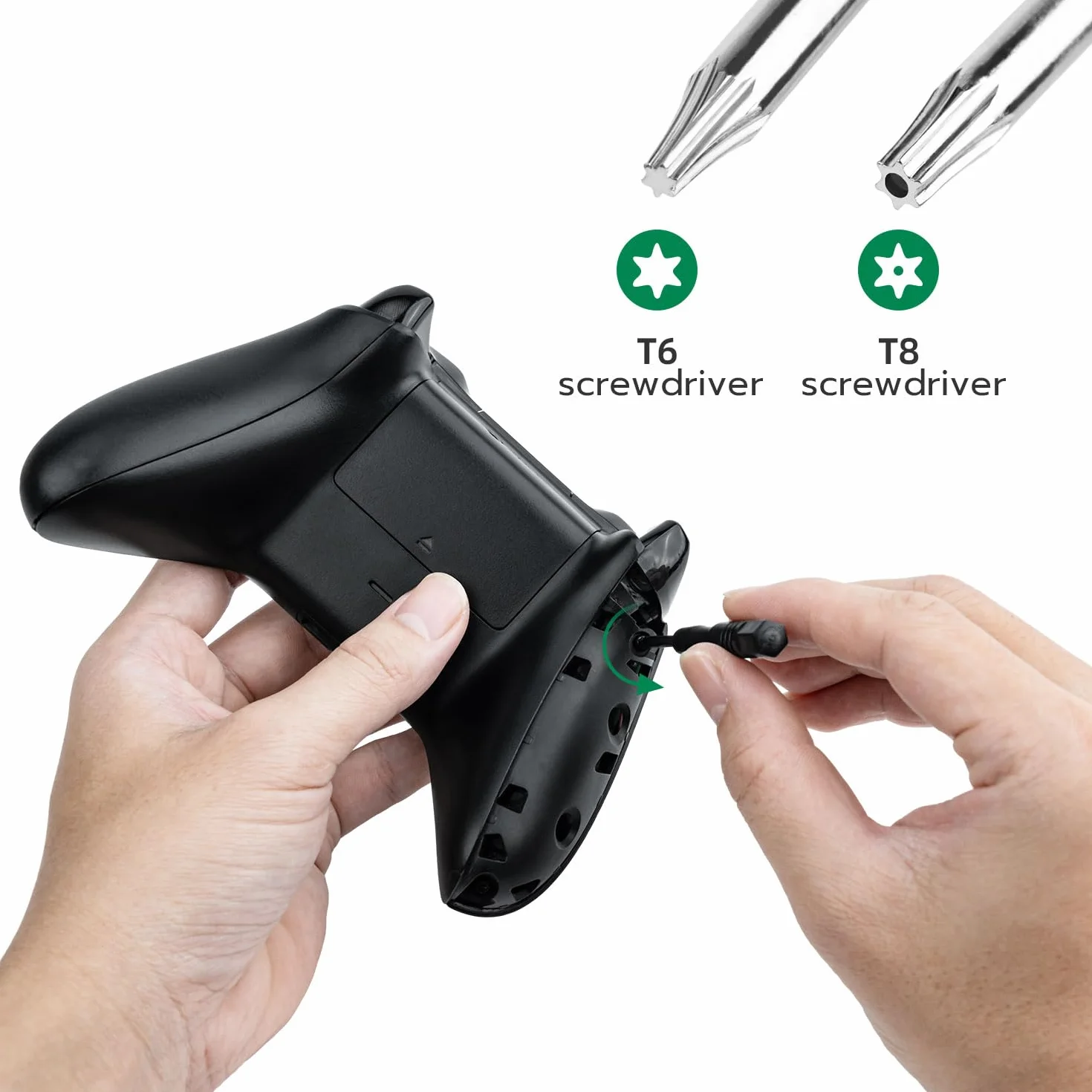 Tolesum Zestaw wymiennych analogowych drążków joysticka TMR Effect do kontrolerów Xbox Series X/S, Xbox One i Xbox One X/S z narzędziami naprawczymi (wymagane spawanie) Bez dryftu – czarny