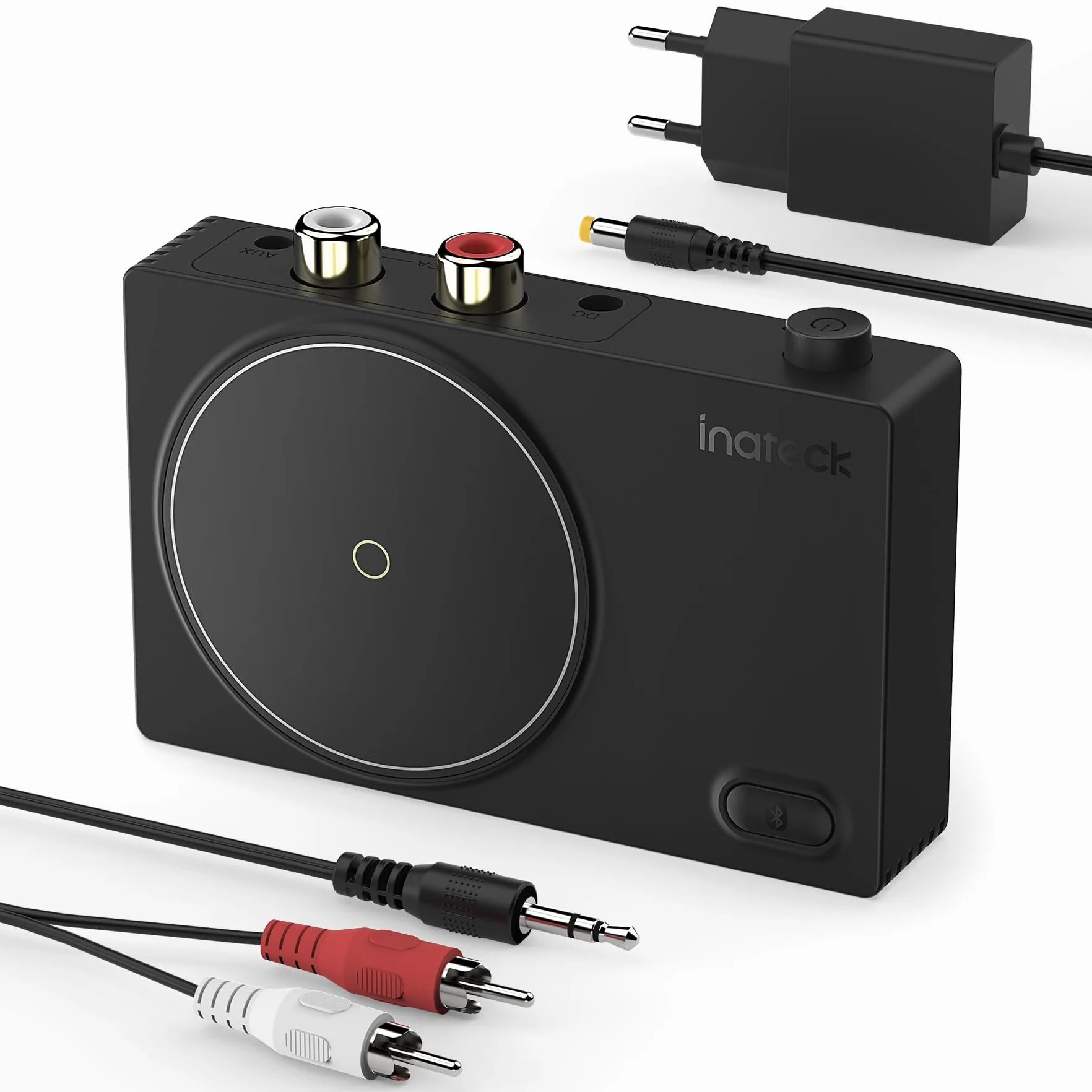 Inateck Odbiornik Bluetooth 5.1 adapter audio, z kablem AUX 50 cm RCA na 3,5 mm, do zestawu stereo/głośnika/zestaw słuchawkowy 3,5 mm, BR2001