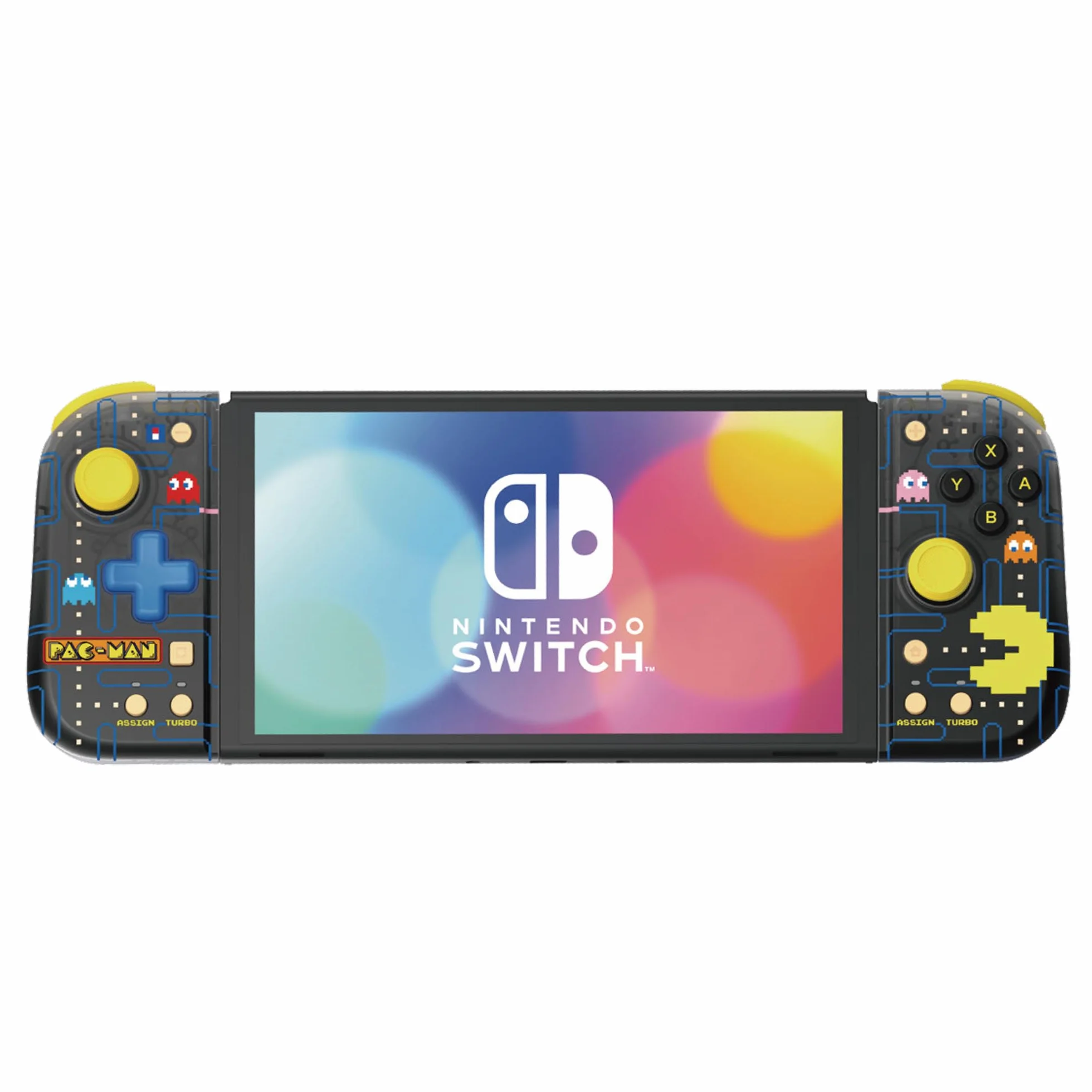 Hori Split Pad Compact (Pacman) Ergonomiczny kontroler Nintendo Switch OLED Oficjalna licencja