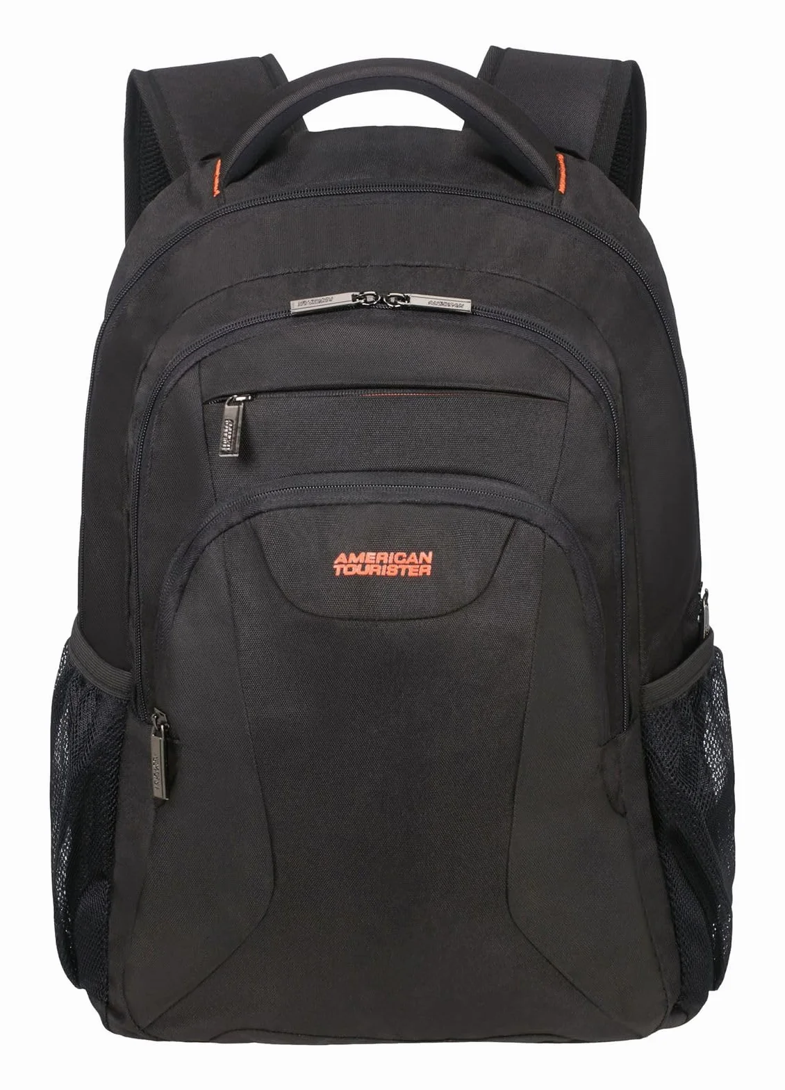 American Tourister AT Work - Plecak na laptopa 17.3 cala, 52 cm, 34 L, Czarny/Pomarańczowy (Black/Orange)