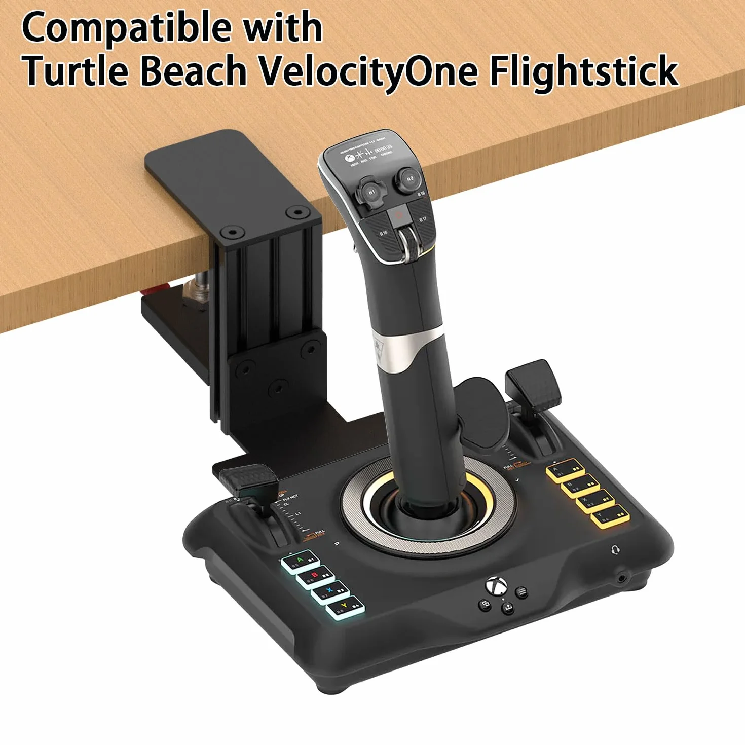 Wspornik biurkowy kompatybilny z: Thrustmaster T.Flight Hotas One/Hotas 4/Stick X, SimTask Farmstick, VelocityOne Flightstick, G Extreme 3D Pro USB Joystick, WINWING URSA MINOR Fighter/Airline Joystic