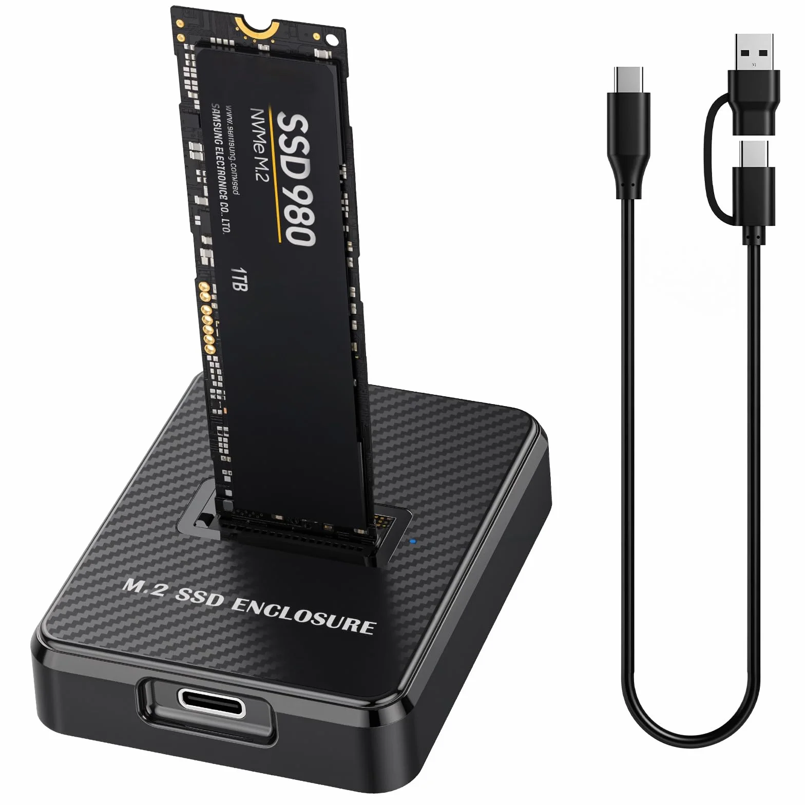 Stacja dokująca M.2 NVMe i SATA na USB C, adapter M.2 na USB C, zewnętrzny czytnik kart SSD 10 Gb/s, kompatybilny z kluczem M, kluczem B+M, do SSD 2280 2260 2242 2230