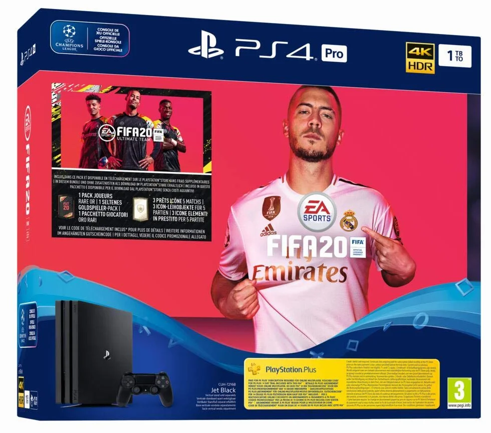 PlayStation 4 Pro - konsola (1TB) wraz z FIFA 20