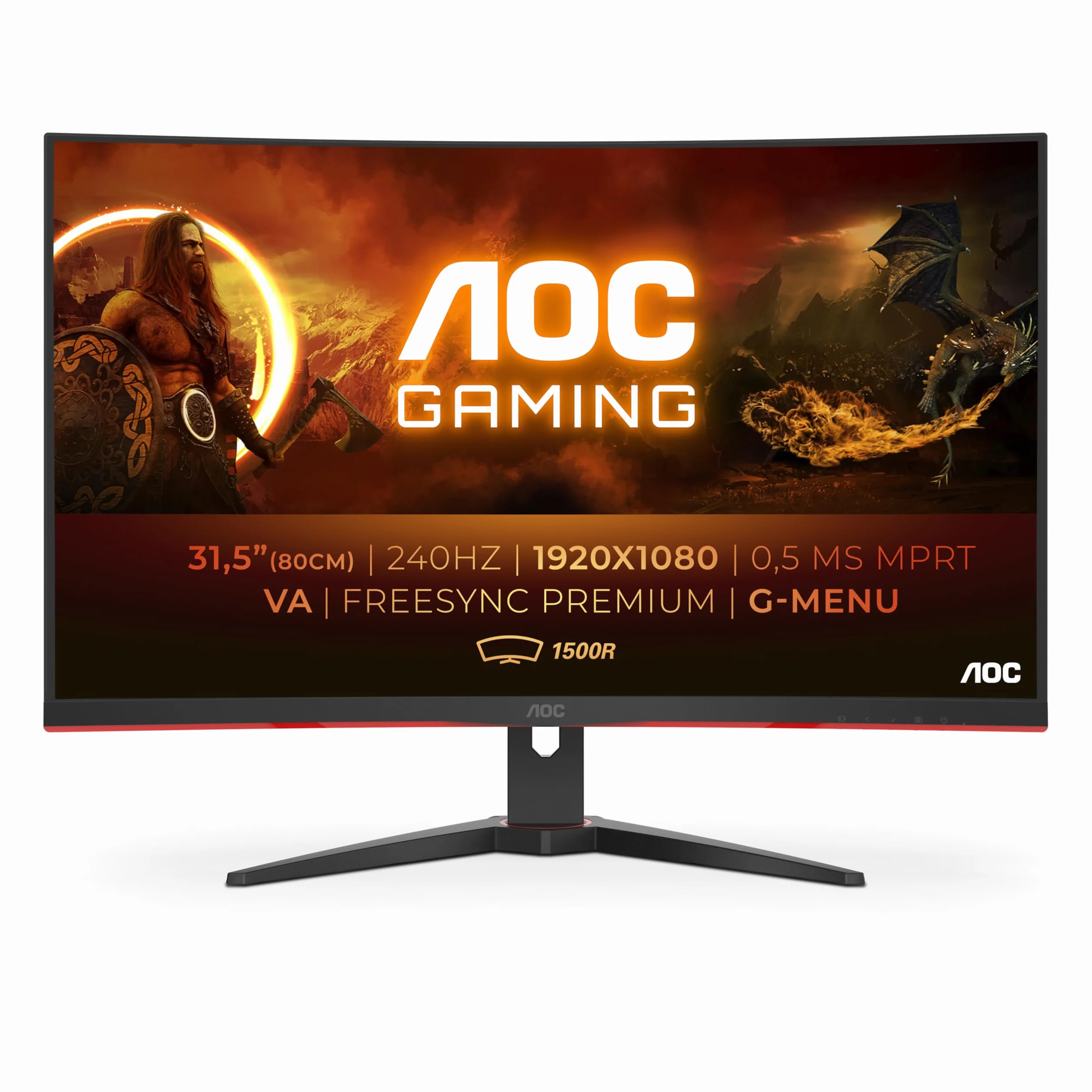Aoc C32G2ZE/BK 32 Cale, Monitor Gamingowy, Czarny