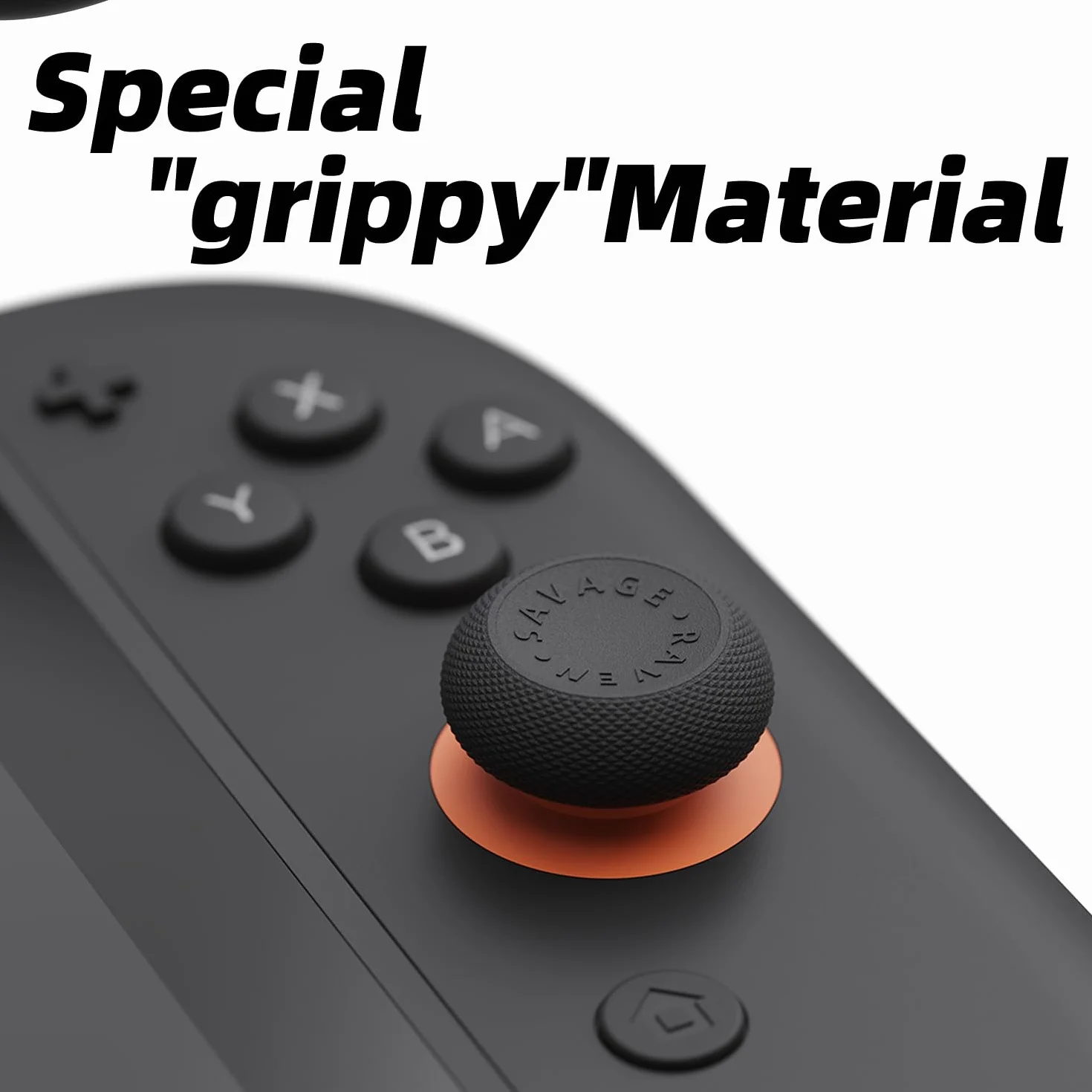 Savage Raven by Skull & Co. Skin, CQC zestaw uchwytów na kciuk, nasadka joysticka, analogowa nasadka na kij do kontrolera Nintendo Switch 2 Joy-Con, czarna, 3 pary (6 szt.)