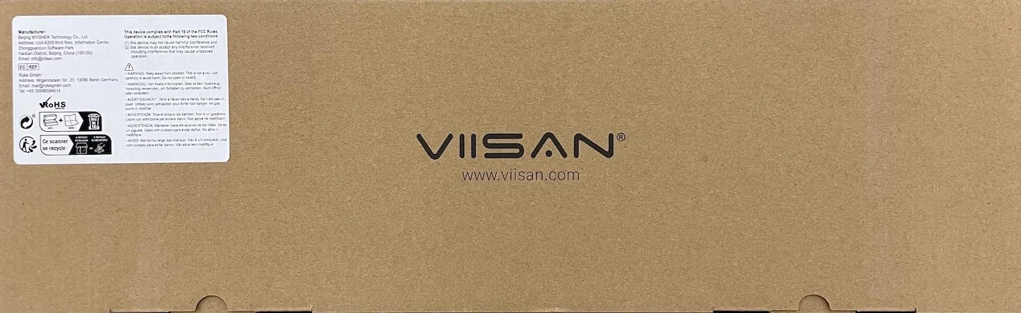 VIISAN S21 A2 Skaner napowietrzny, 23 MP i 600 dpi, automatyczna korekta strony, OCR w ponad 130 językach, światło LED, idealny do archiwizacji, szkoły i biura