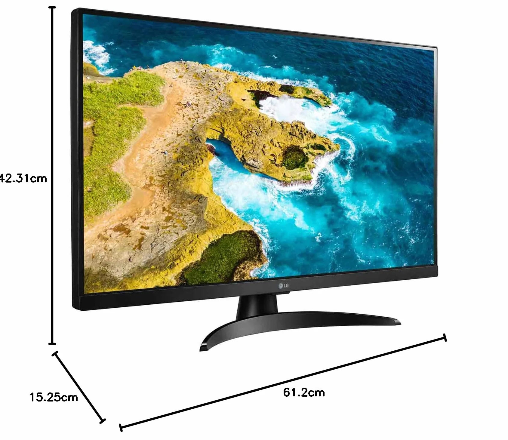 Lg 27TQ615S-PZ.AEU Telewizor, Czarny, 50 x 50 x 28 cm
