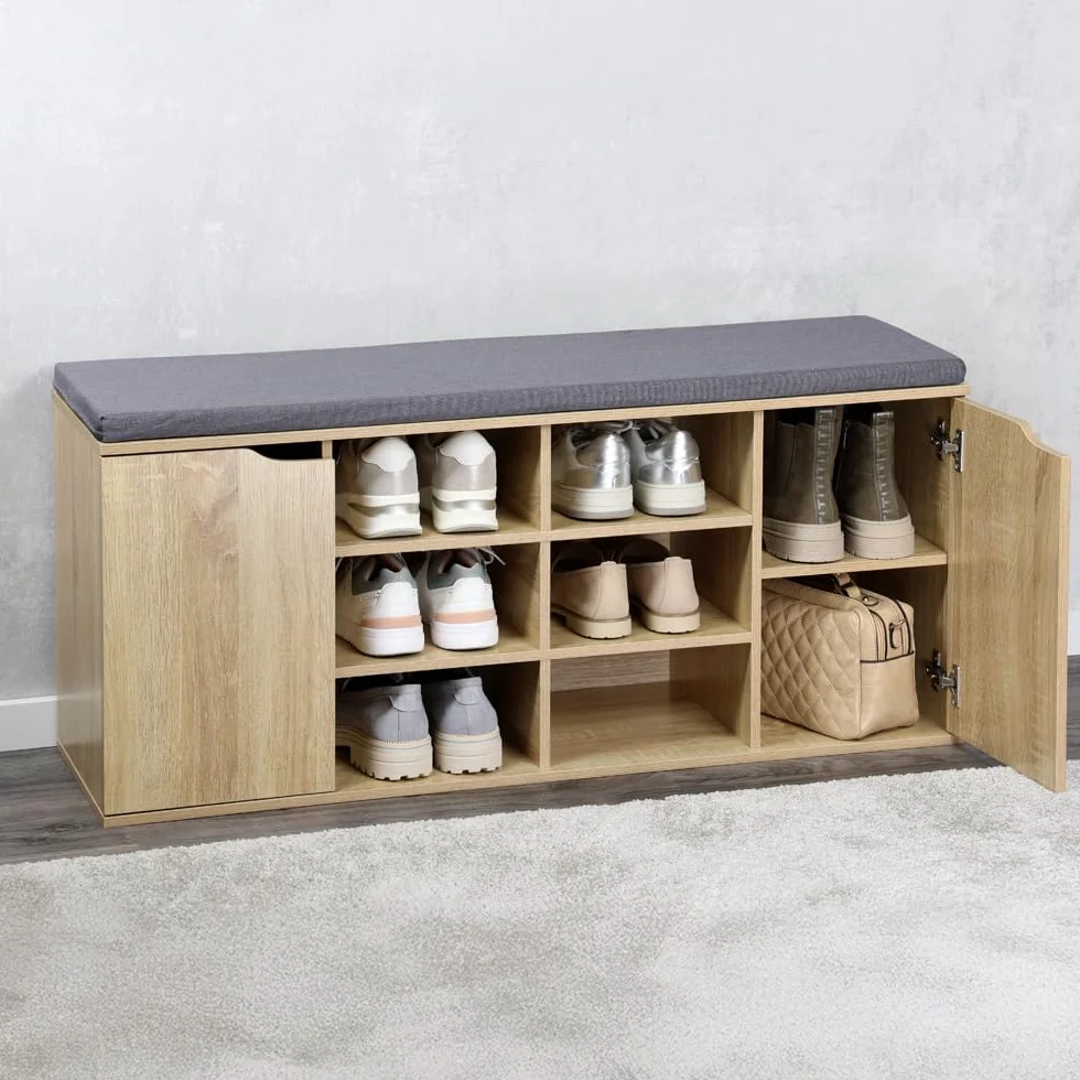 Kesper Szafka na buty z poduszką do siedzenia płyta pilśniowa 103,5x48x29,5 cm naturalny dąb sonoma