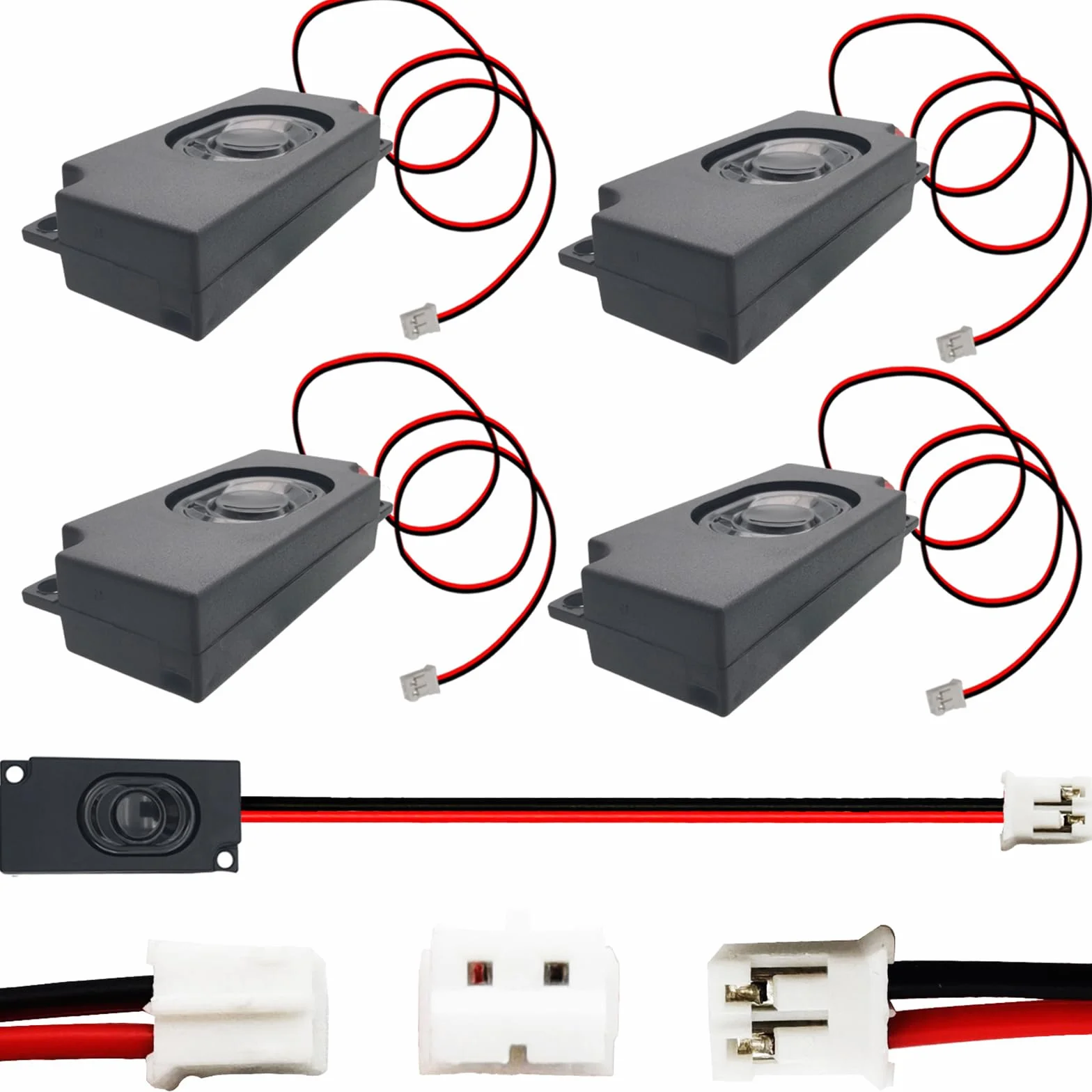 CTRICALVER 8 Ohm 3W Przenośny mini głośnik o wysokiej częstotliwości z interfejsem JST-PH2.0 2-stykowym do małych projektów elektronicznych DIY (4 szt.)