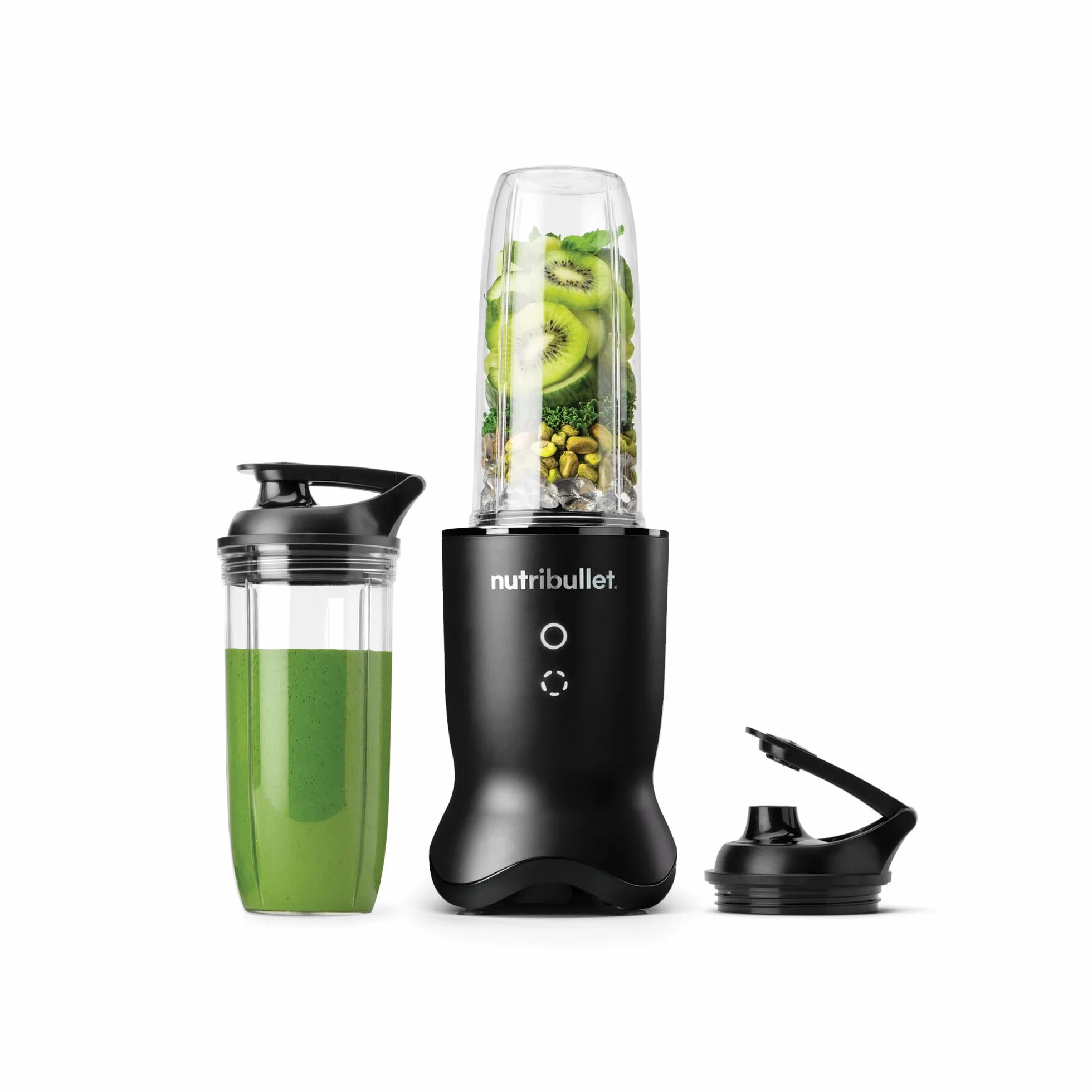 nutribullet Ultra NB1206MB, mikser z pojemnikiem z tritanu, ostrza ze stali nierdzewnej, elektryczny mikser do smoothie, pojemnik 900 ml i 700 ml, 2 pokrywki To-Go, 1200 W, szary