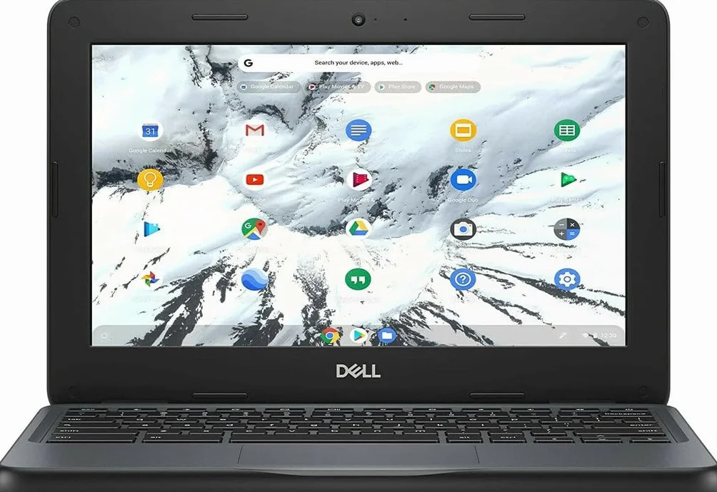 Dell Chromebook 11 3100 laptop 2 w 1, notebook z ekranem dotykowym 11,6 cala, Intel Celeron N4020, 4 GB RAM, 32 GB SSD, japońska klawiatura, system operacyjny Chrome OS (odnowiony)