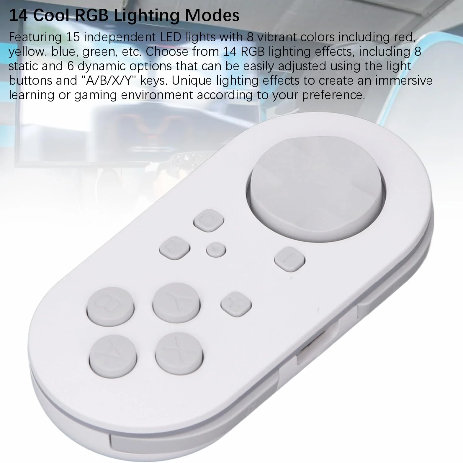 Kontroler Bezprzewodowy Gamepad dla Aplikacji Anki, Przenośny Kompaktowy Kontroler z Kablem i Paskiem do Przełącznika, Odpowiednie dla Studentów i Graczy (WHITE)