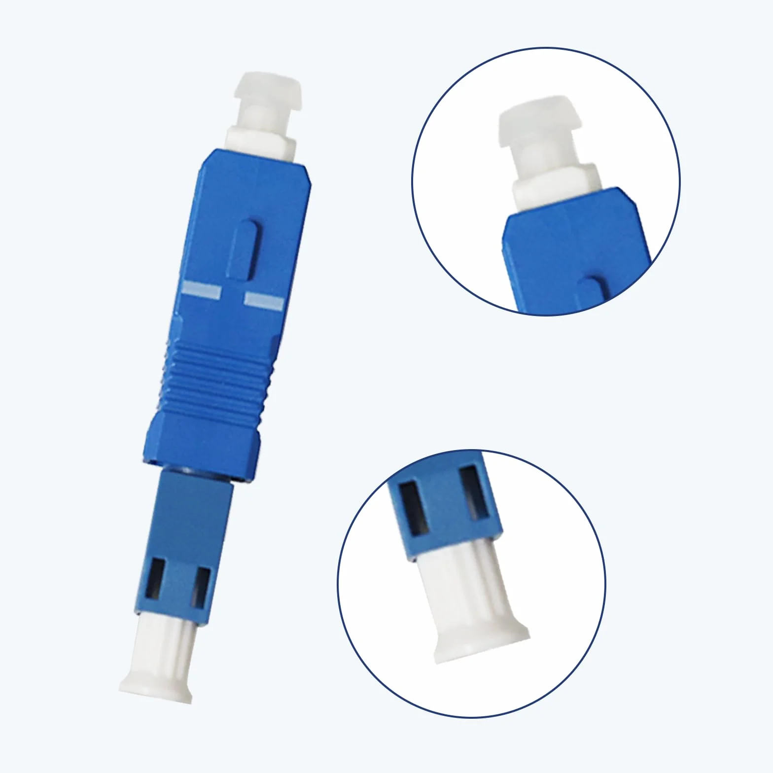 Adapter z włókna szklanego – 2 wtyczki SC na złącze LC, konwerter do FritzBox, modemu i puszki przyłączeniowej, kompatybilny z LC/SC APC