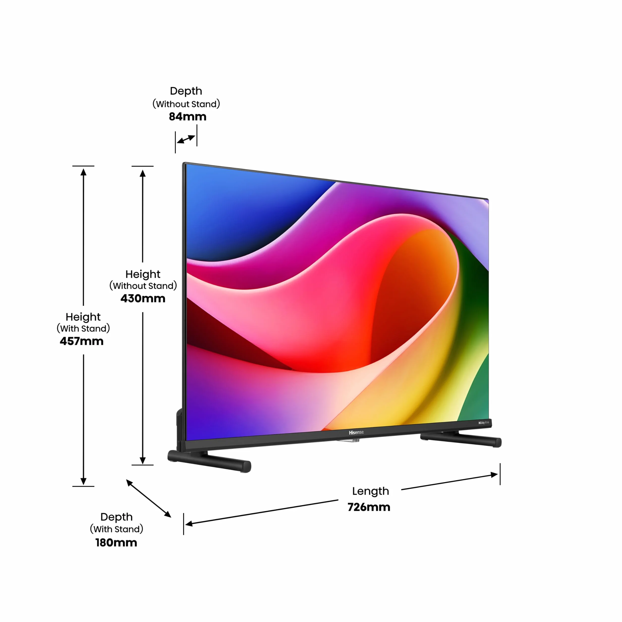 Hisense 32A5Q Smart TV QLED 32" (80 cm) Full HD | Dolby Atmos | VIDAA U9 | Tryb gry | bez krawędzi