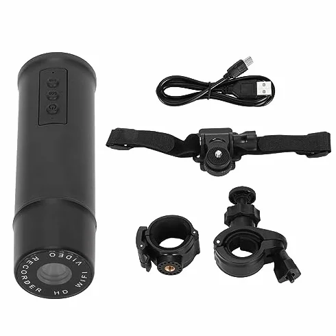 Kamera na Kask Motocyklowy, Kamera na deskę rozdzielczą Kamera na Kask 1080P 120 Stopni Szerokokątny Wifi Mini Zewnętrzna Kamera Sportowa na Rower Motocykl Akcesoria do Kasku