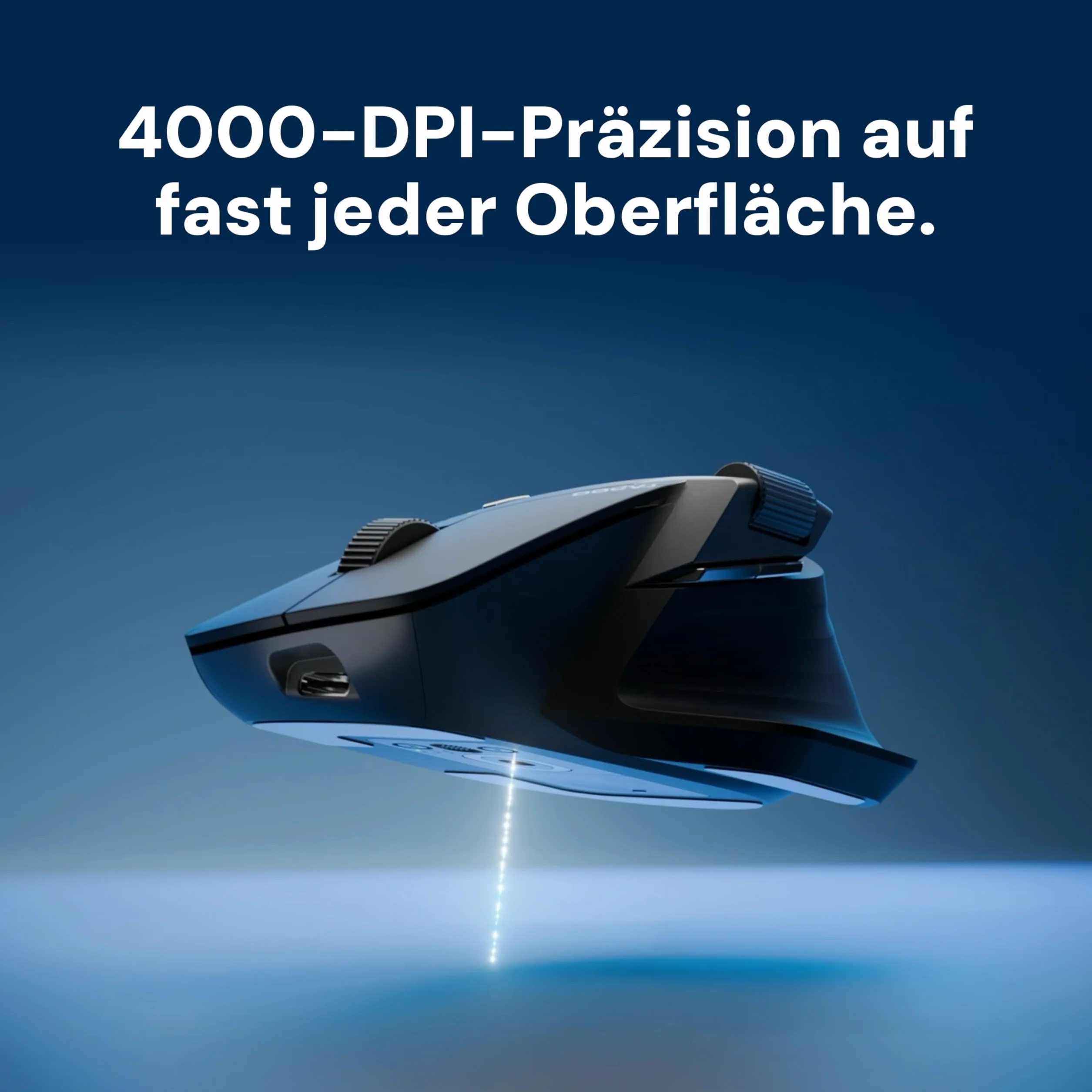 Rapoo MT760L mysz bezprzewodowa 4000 DPI, przyjazny dla środowiska, akumulator do ponownego ładowania, ergonomiczny, PC i Mac, szaro-czarna