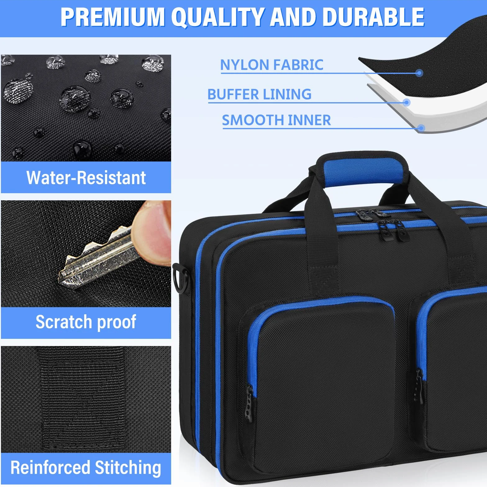 IPEB PS5 PS5 Pro PS4 Tasche, Ciemnoniebieski, Organizer kieszonkowy