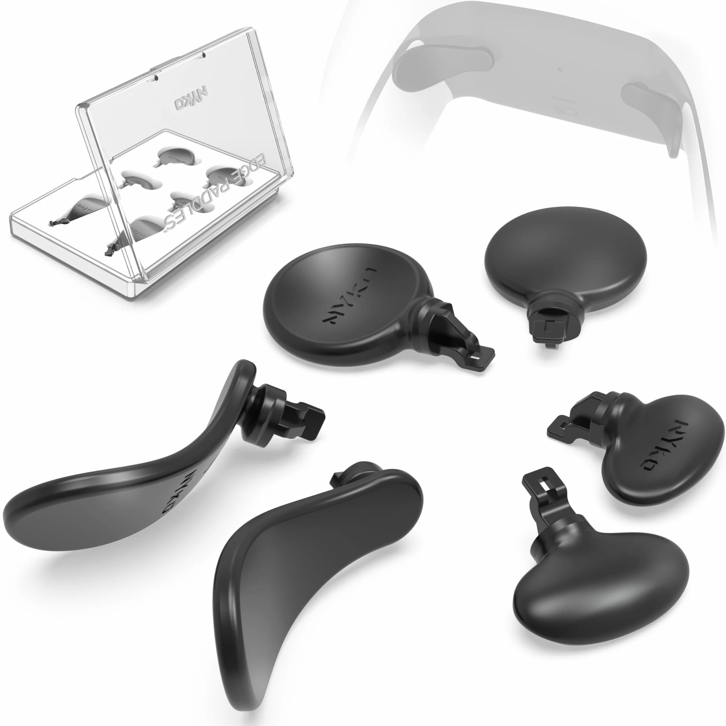 Nyko Edge Paddle metalowy zamiennik tylnego przycisku do kontrolera PS5 Dual Sense Edge 3 zestawy wymiennych wioseł etui do przechowywania
