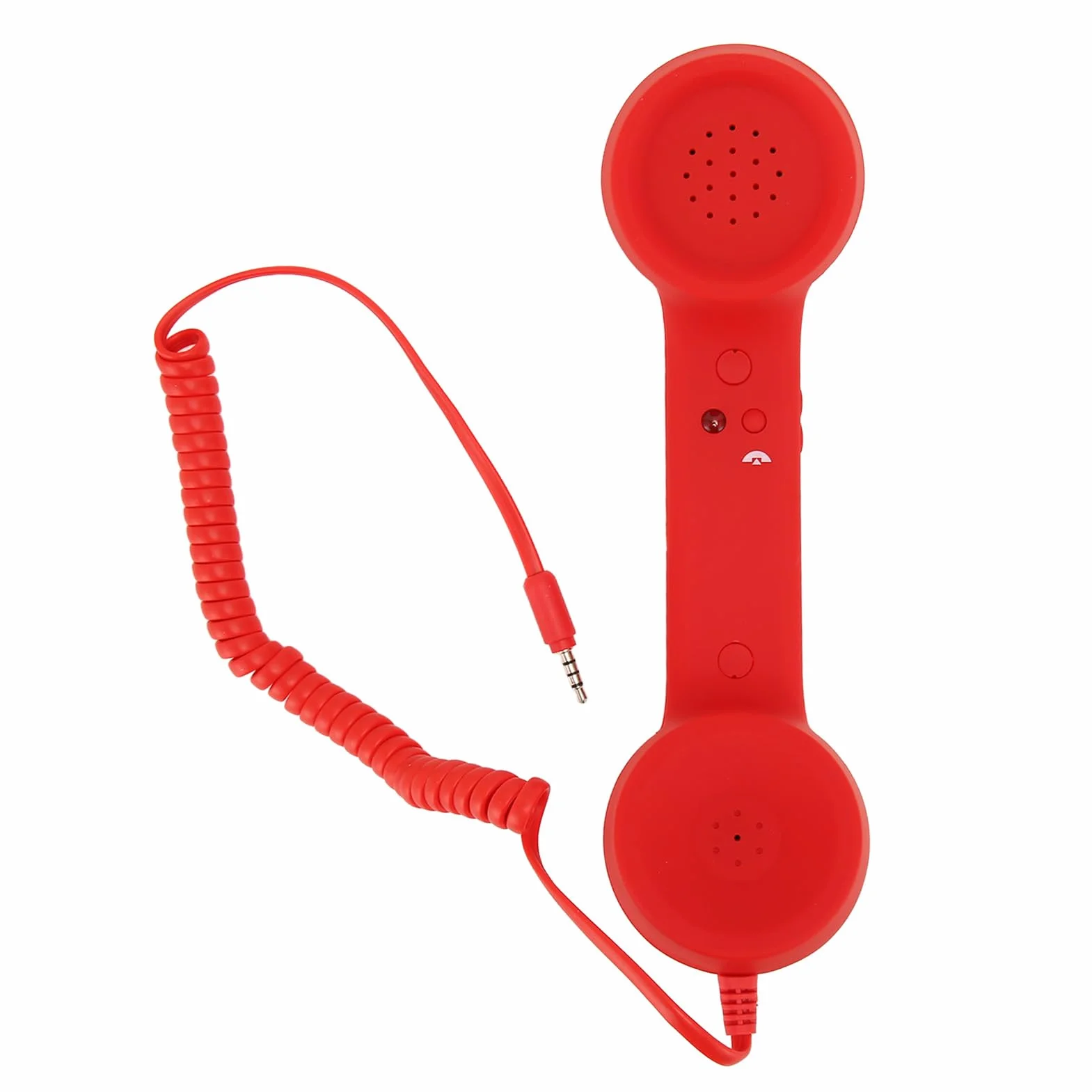 Vintage Słuchawka Telefoniczna, Retro Telefon Komórkowy z Mikrofonem do Wszystkich Smartfonów i Komputerów z Gniazdem 3,5 Mm (czerwony)