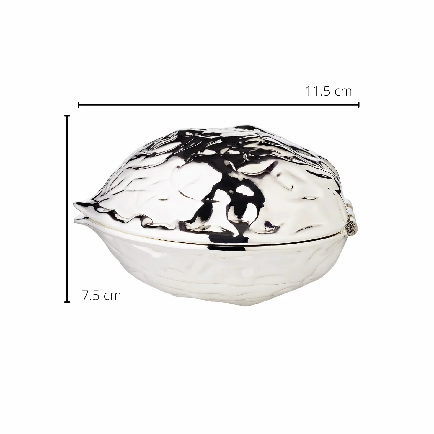 EDZARD Dziadek do orzechów, posrebrzany, zabezpieczony przed matowieniem, długość 12 cm