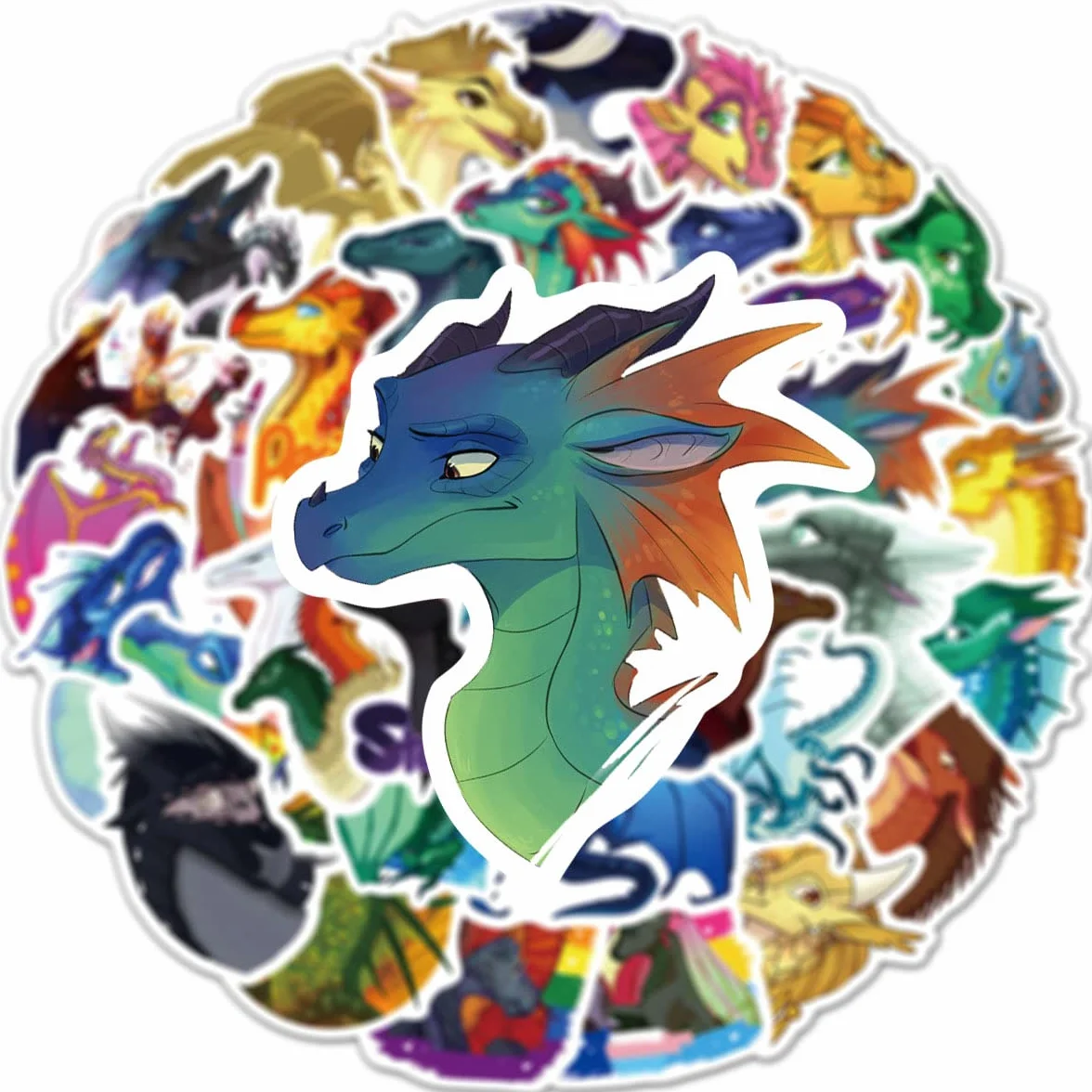 50 naklejek Wings of Fire na laptopa, zderzak, deskorolkę, butelki na wodę, komputer, telefon, gitarę, naklejki z kreskówkami dla dzieci, młodzieży i dorosłych