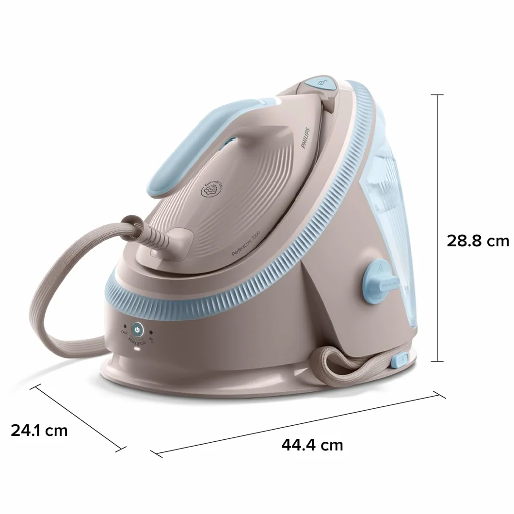 Philips PerfectCare Generator Pary Serii 7000 Uderzenie Parą 600g Ciśnienie 8,5 Bar Stopa SteamGlide Elite Wyjmowany Zbiornik 1,5L PSG7200/60