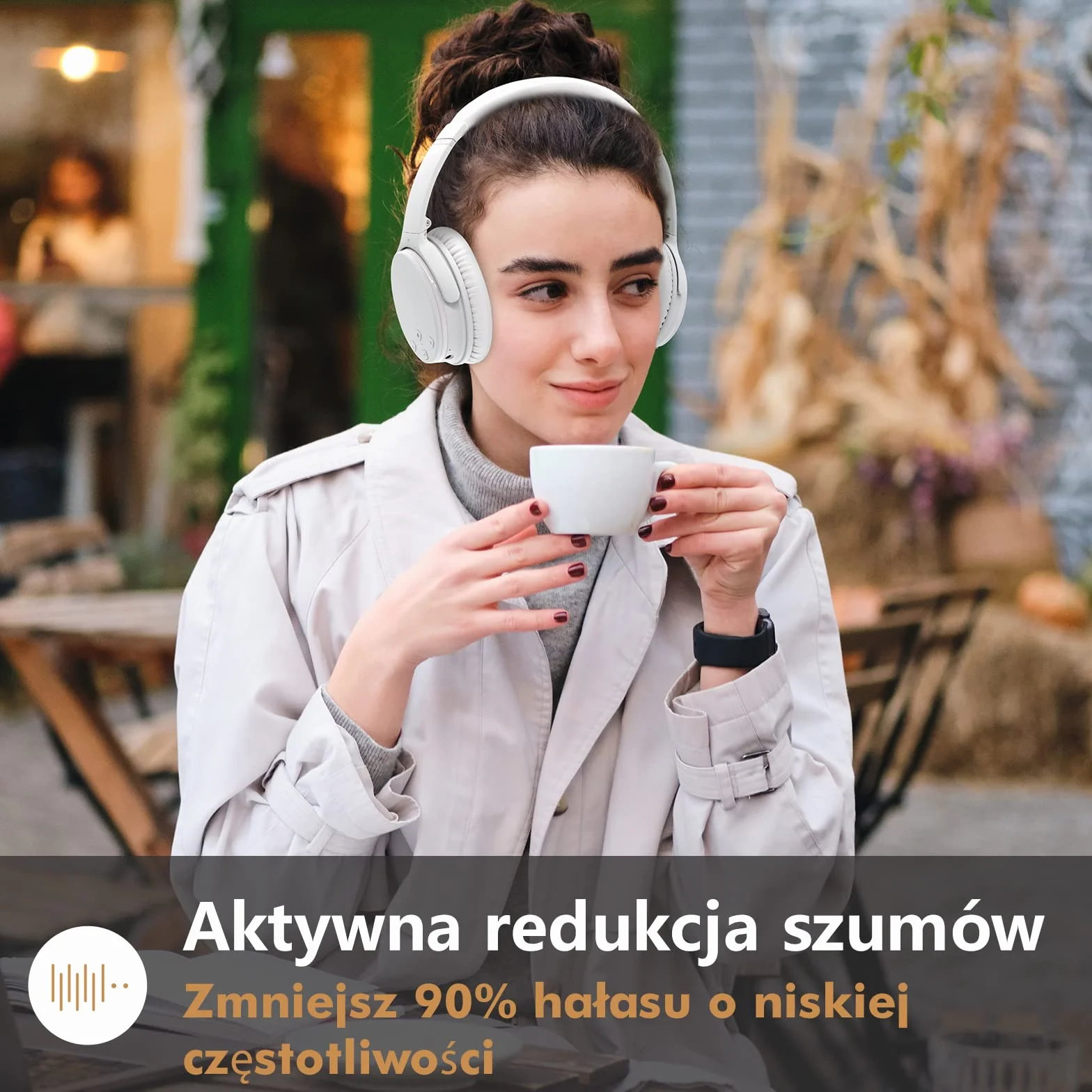 Srhythm NC25 Noise Cancelling Headphones Bluetooth 5.3, Over-Ear Wireless Headset with Low Latency Game Mode, 50H Playtime