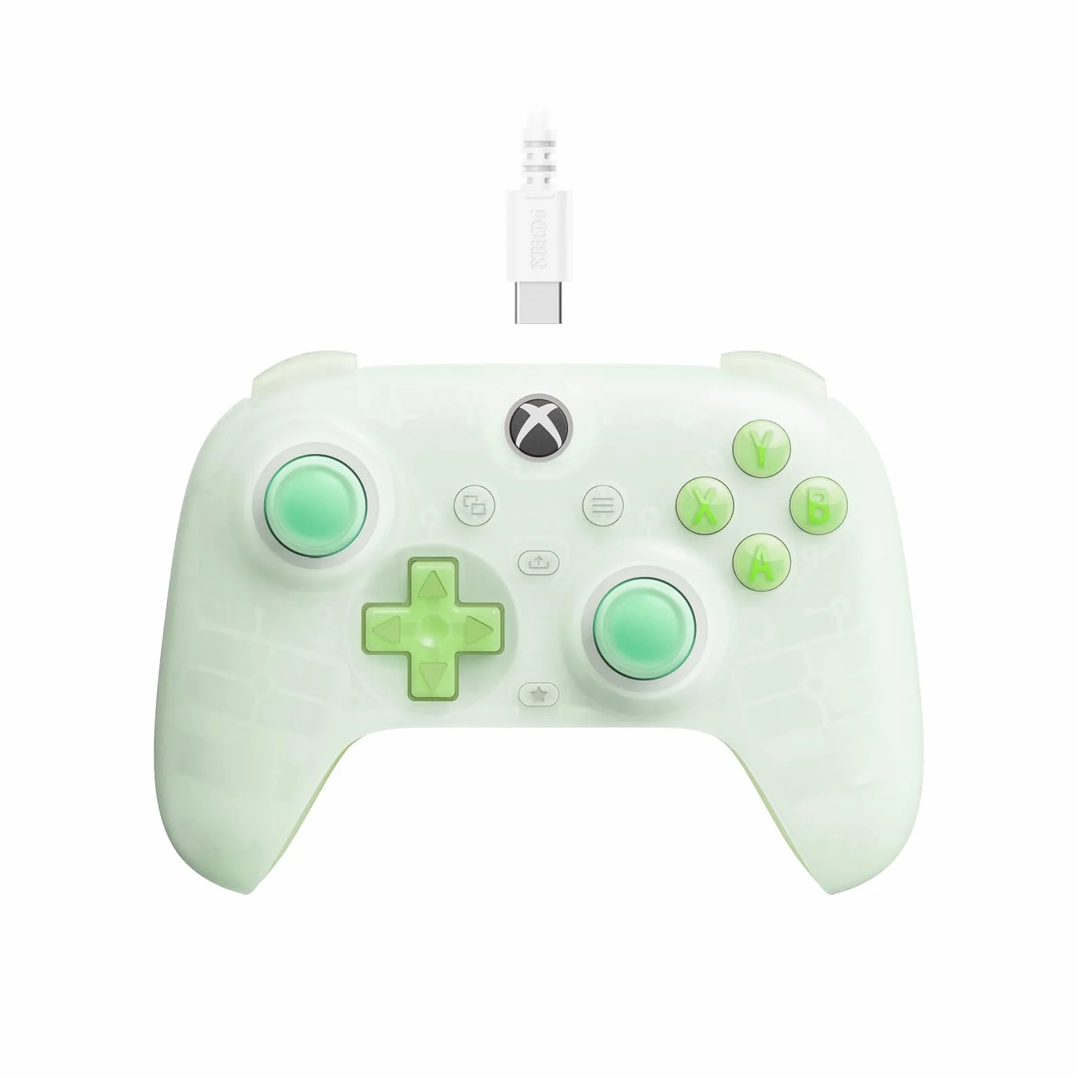 8BitDo Ultimate Mini przewodowy kontroler do Xbox z oświetleniem RGB Fire Ring, joysticki i wyzwalacze z efektem Halla, kompatybilny z Xbox Series X|S, Xbox One, PC, oficjalna licencja