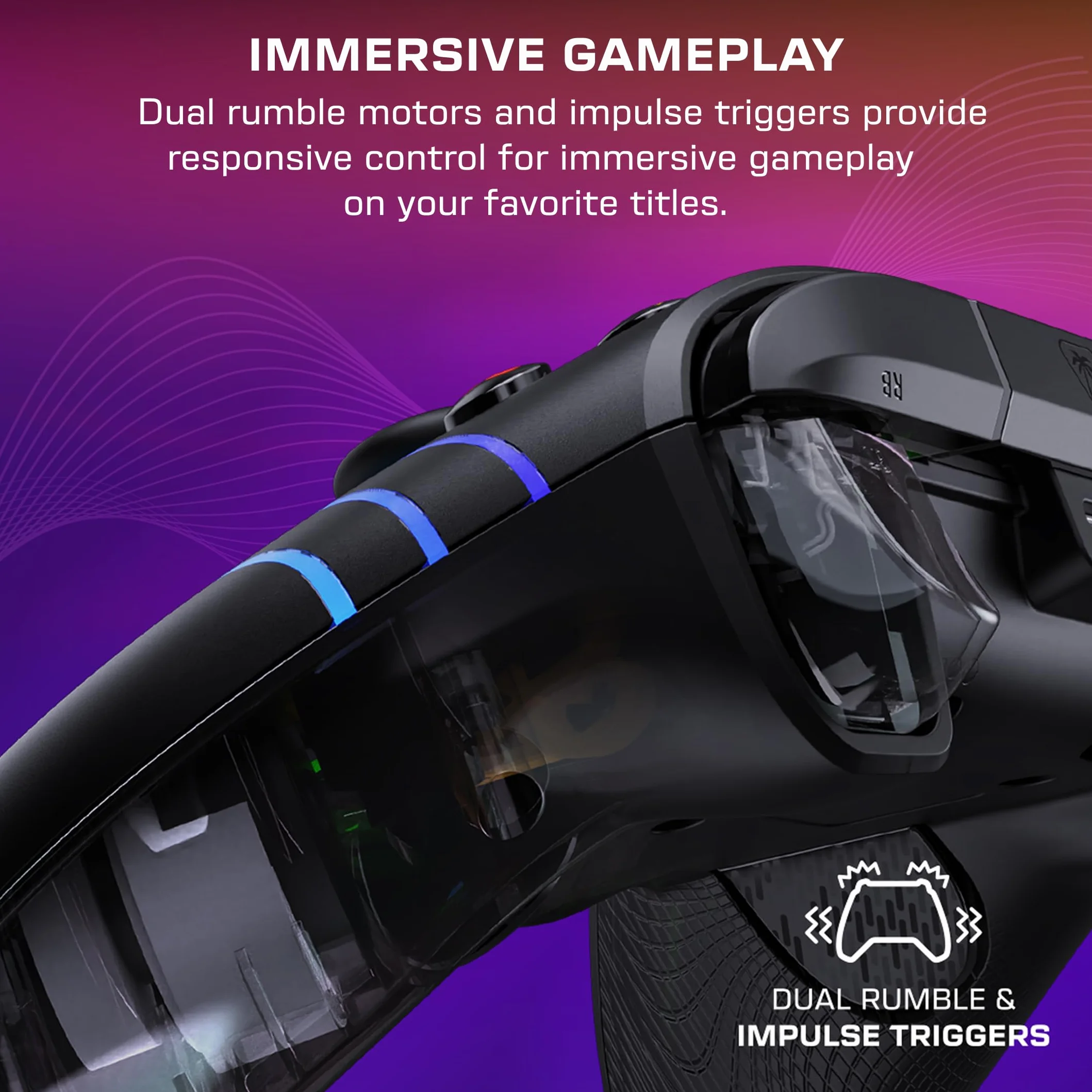 Turtle Beach Afterglow Wave, czarny, przewodowy kontroler do gier RGB – licencjonowany dla Xbox Series X lub S, Xbox One i Windows
