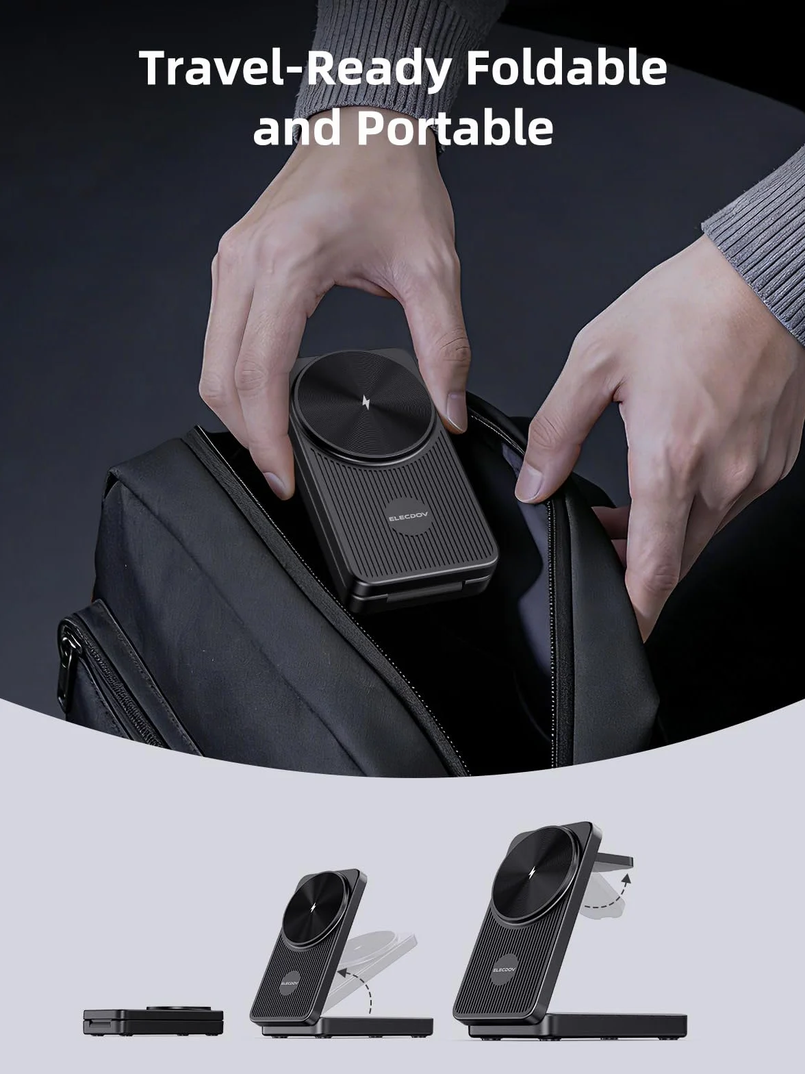 Magnetyczna stacja ładująca do Samsung Galaxy S26 Ultra, 3 w 1 MagSafe Wireless Charger, składana do Galaxy S25/S24/Z Fold/Flip 7, ładowarka do zegarka Galaxy Watch Ultra 8/7/6/5, Galaxy Buds 3 Pro