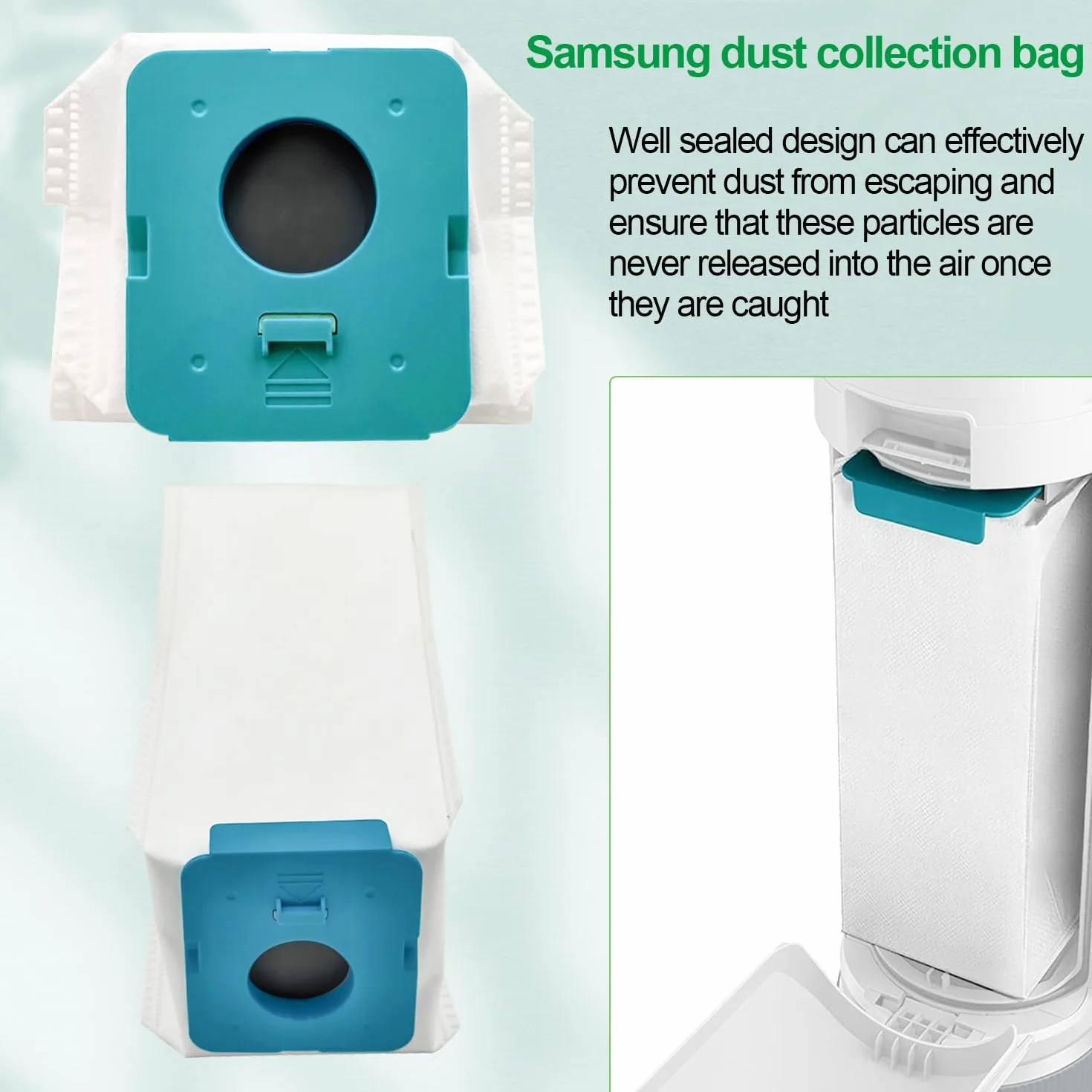 12 sztuk toreb do odkurzacza Samsung Bespoke Jet VCA-ADB95, torebki filtra do odkurzacza Samsung Bespoke Jet-Clean, części zamienne do bezprzewodowego odkurzacza sztyftowego