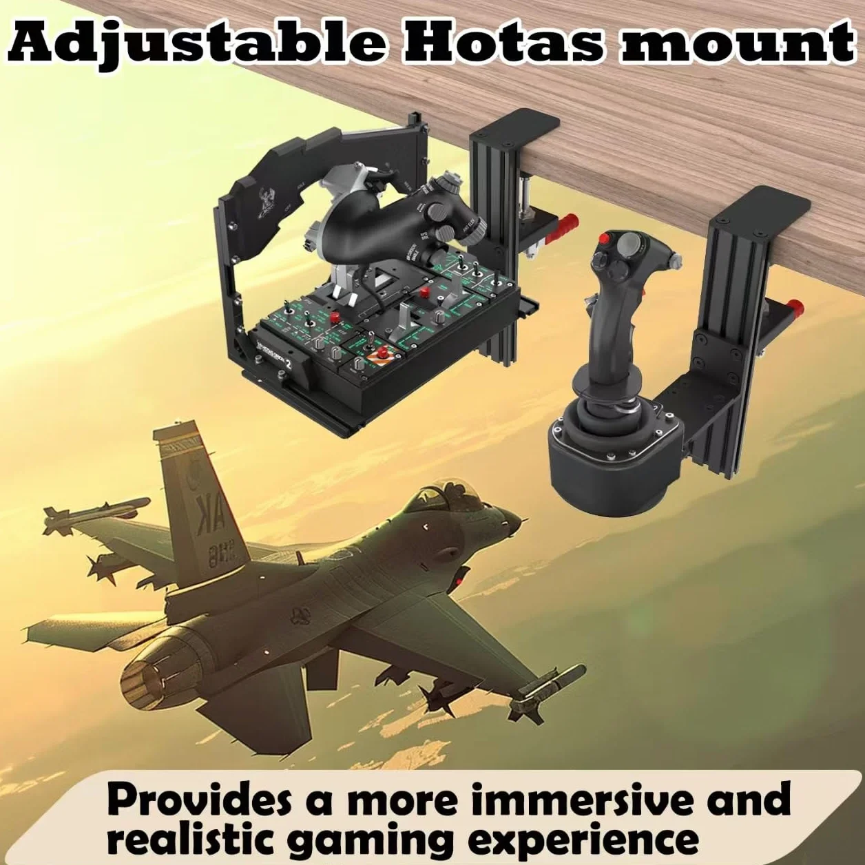 Montaż na biurku Kompatybilny z Thrustmaster HOTAS Warthog VKB STECS VKB Gunfighter Winwing Orion 1/2 VPC T-50CM3 Virpil