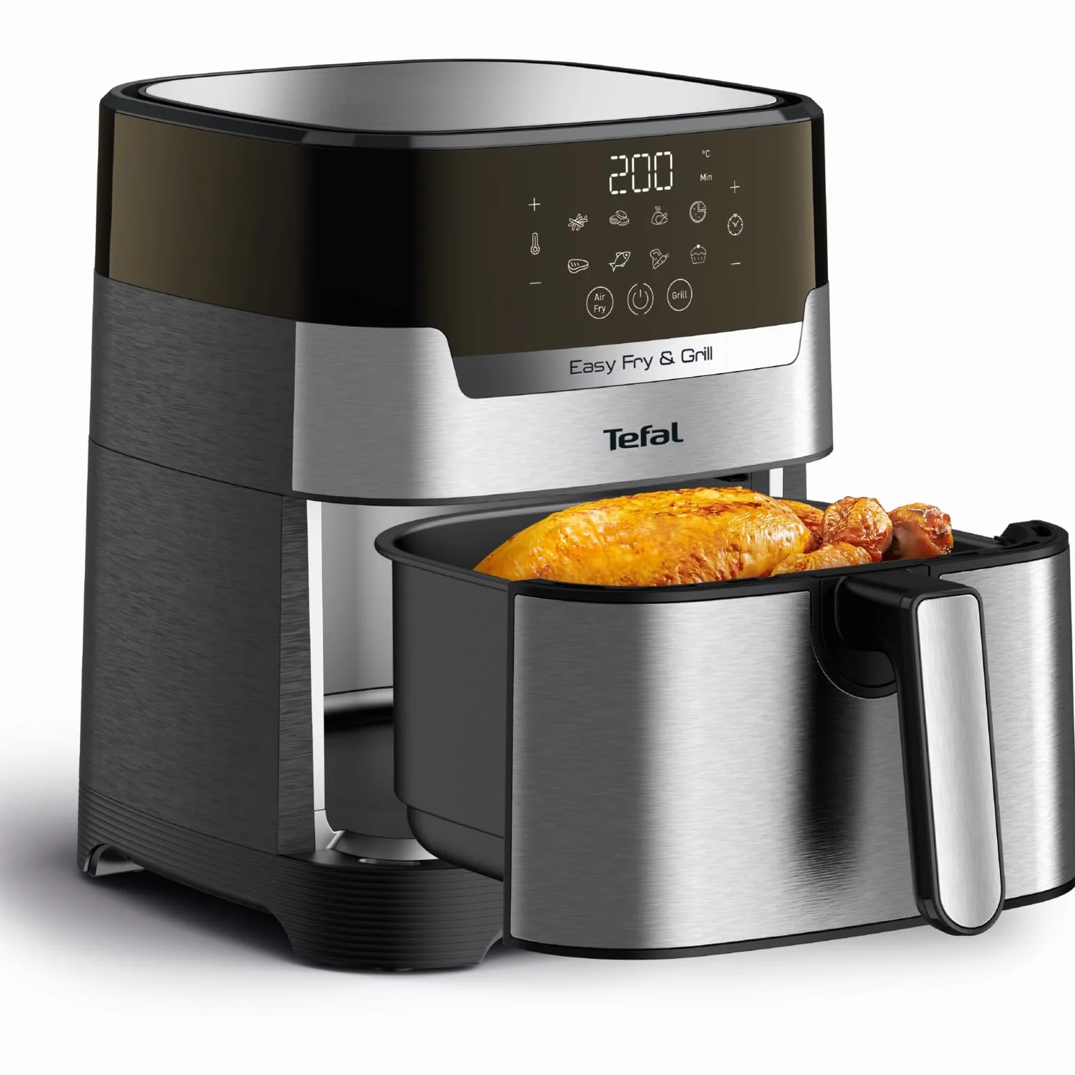 Tefal EY505D Easy Fry & Grill frytkownica na gorące powietrze 2 w 1 Air Fryer i grill cyfrowy wyświetlacz 4,2 l 6 porcji 8 programów