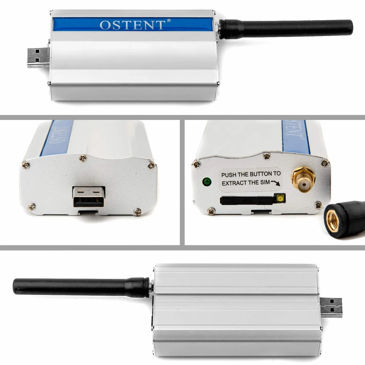 OSTENT Modem GSM GPRS z modułem Wavecom Q2403A Interfejs USB AT Polecenia SMS MMS