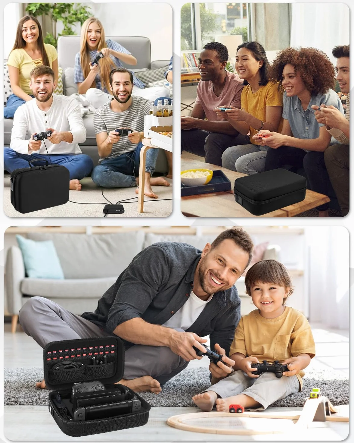Torba do Nintendo Switch 2 model 2025, twarda torba podróżna z 18 grami, torba do przechowywania konsoli Nintendo Switch 2 i akcesoriów, czarna