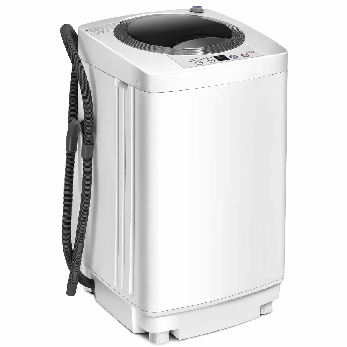 COSTWAY Pralka ładowana od góry automatyczna 3.5 kg 730 obr./min 75 dB biała