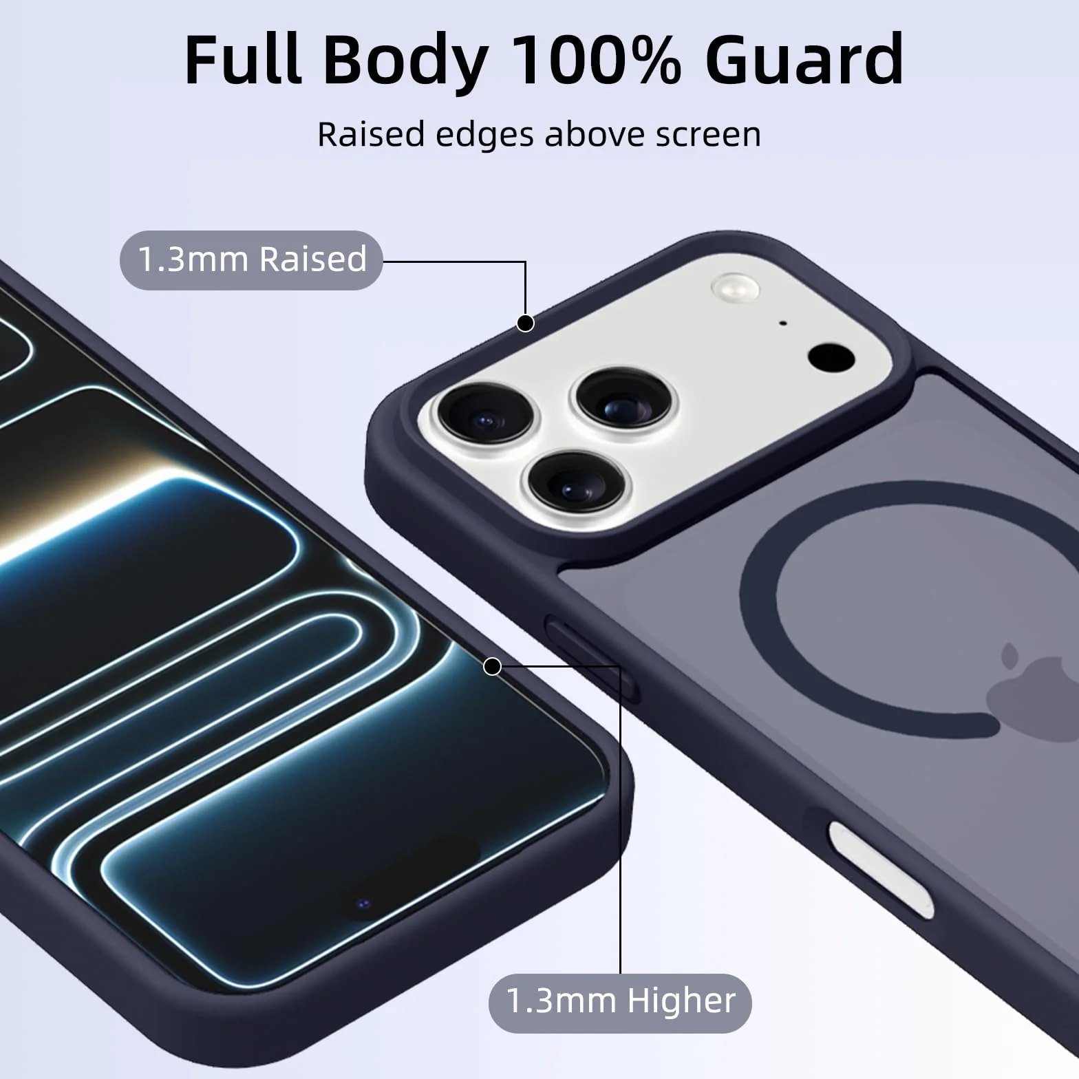 Magnetyczne etui na telefon komórkowy iPhone 17 Pro, etui z opaską, kompatybilne z Magsafe, matowe, półprzezroczyste, odporne na zarysowania tył z poliwęglanu + etui ochronne z